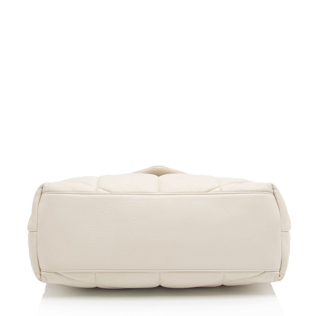 Saint Laurent Lambskin Monogram Puffer LouLou Medium Shoulder Bag (SHF-ONfMik)