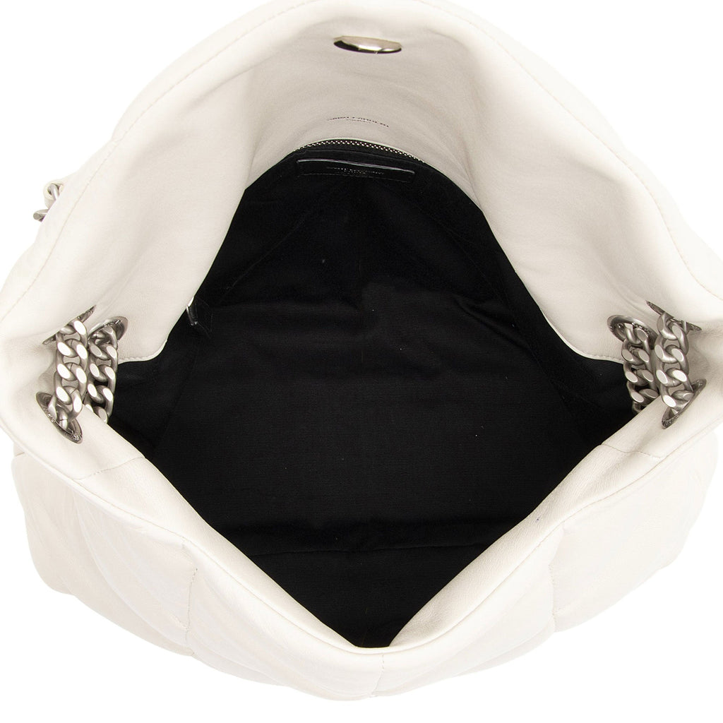Saint Laurent Lambskin Monogram Puffer LouLou Medium Shoulder Bag (SHF-ONfMik)