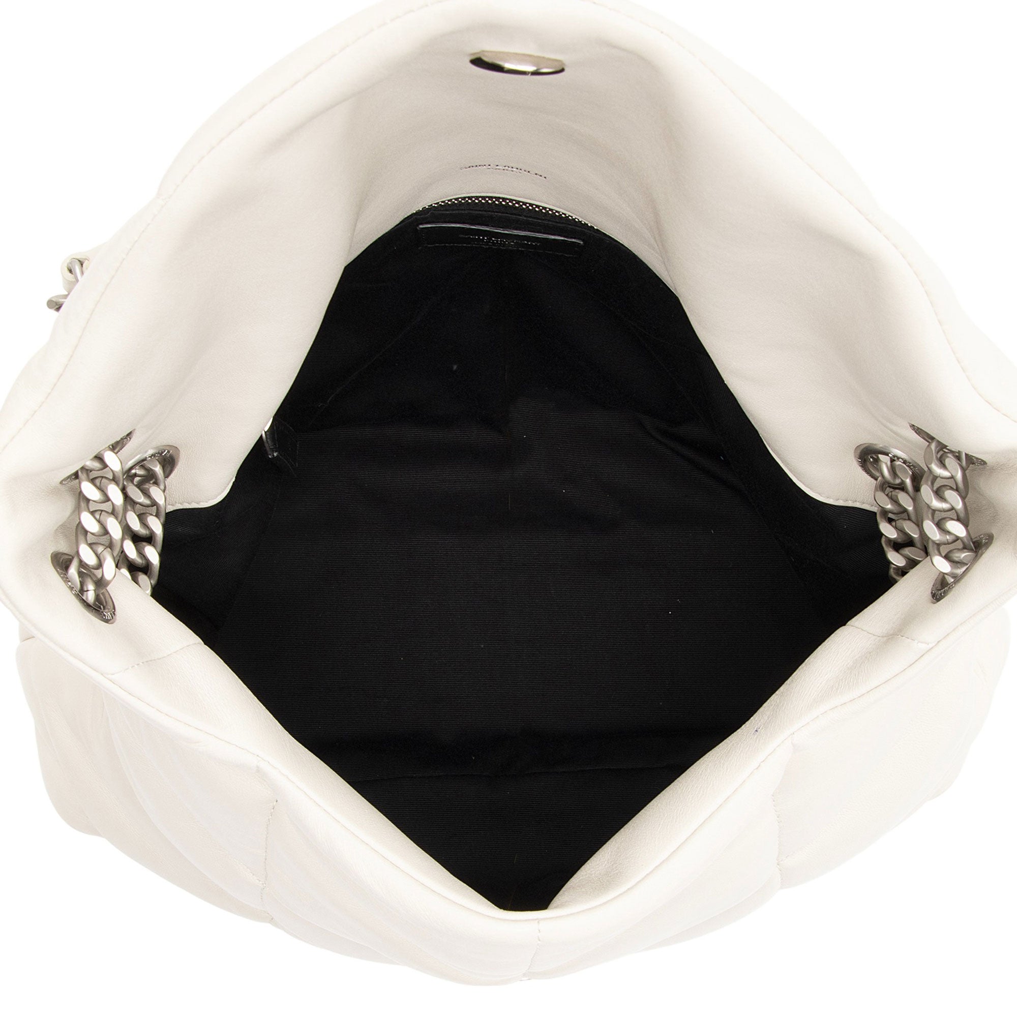 Saint Laurent Lambskin Monogram Puffer LouLou Medium Shoulder Bag (SHF-ONfMik)
