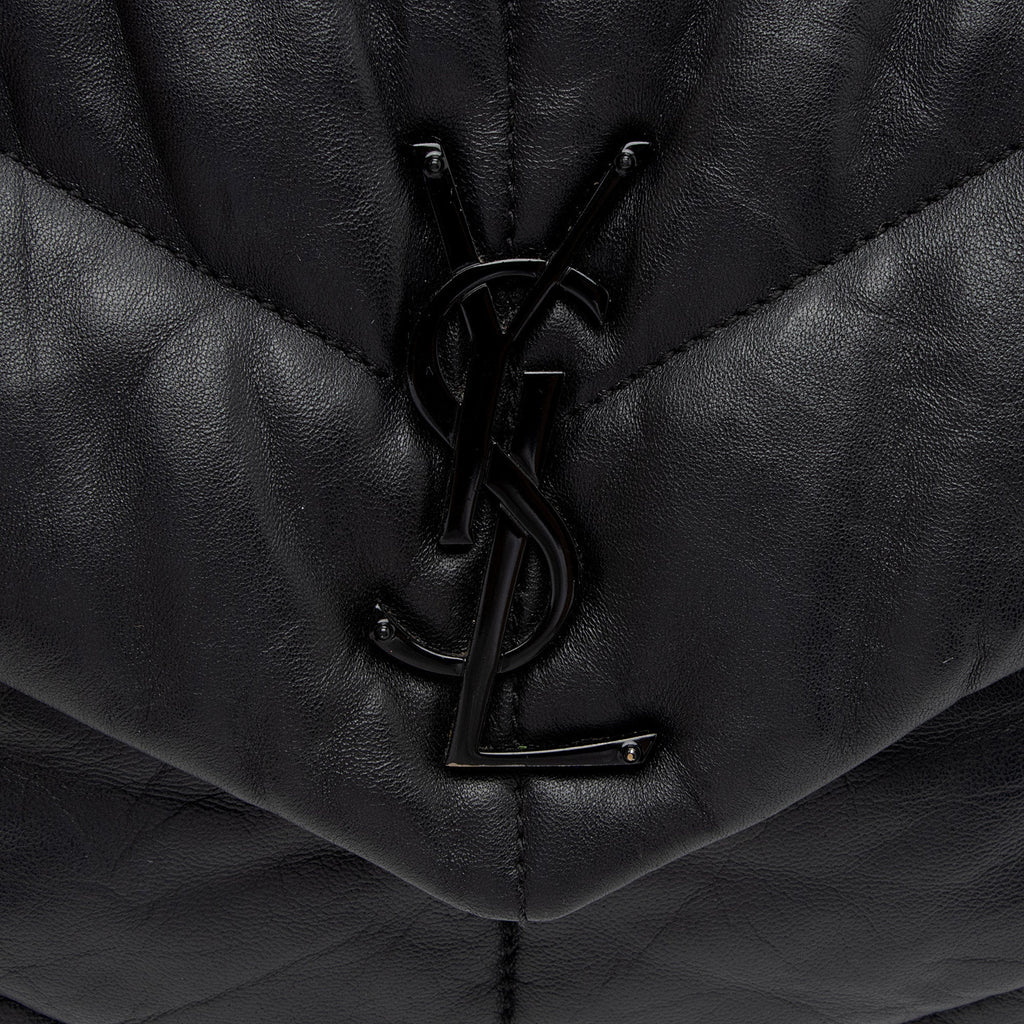 Saint Laurent Lambskin Monogram Puffer LouLou Medium Shoulder Bag (SHF-ArUzt2)