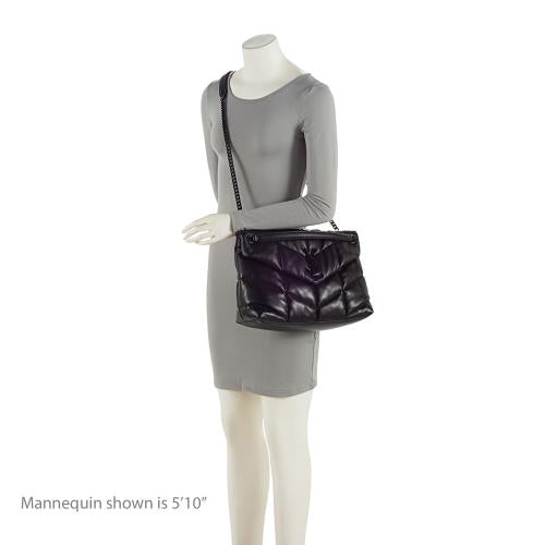 Saint Laurent Lambskin Monogram Puffer LouLou Medium Shoulder Bag (SHF-ArUzt2)