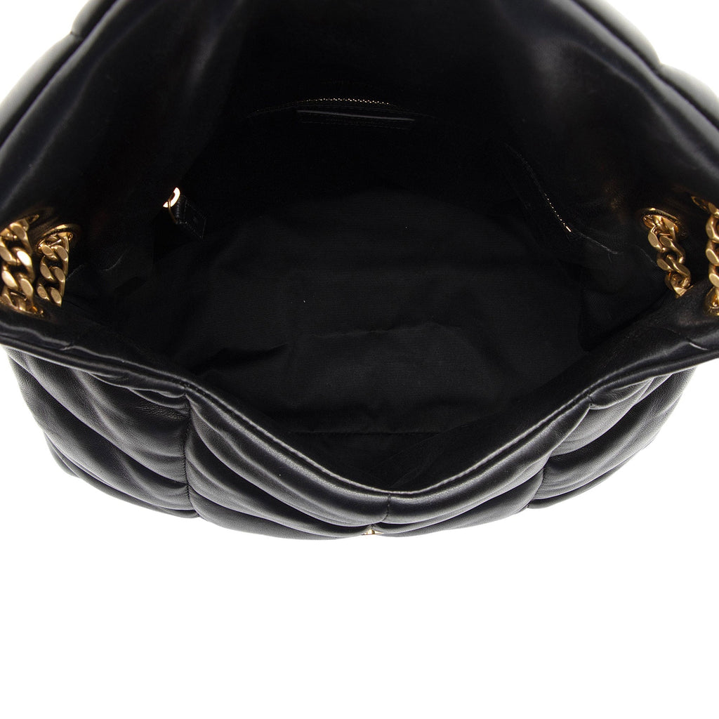 Saint Laurent Lambskin Monogram Puffer LouLou Medium Shoulder Bag (SHF-A0xwhw)