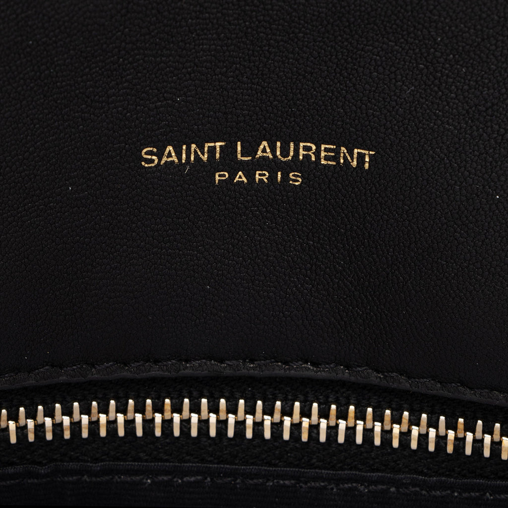 Saint Laurent Lambskin Monogram Puffer LouLou Medium Shoulder Bag (SHF-A0xwhw)