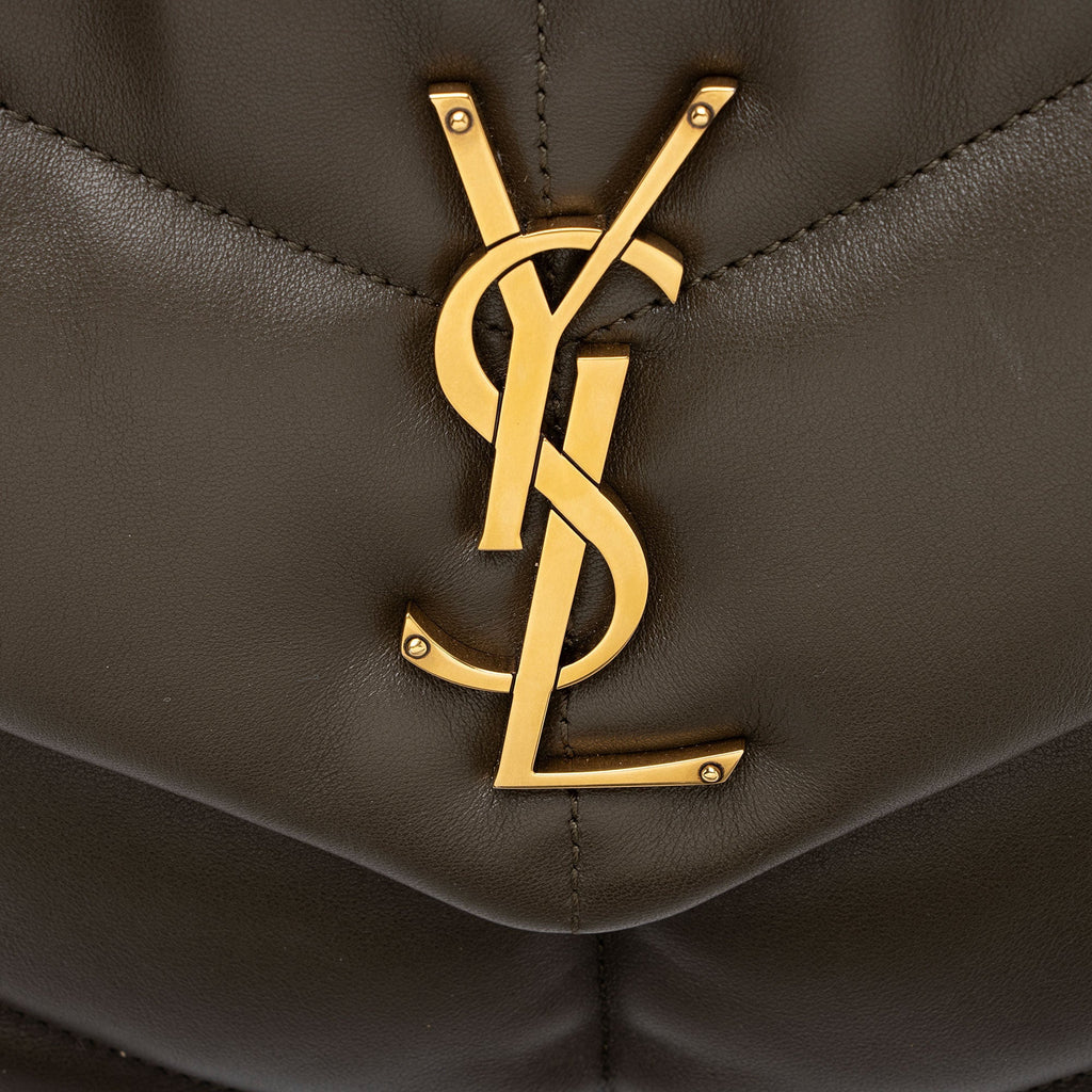 Saint Laurent Lambskin Monogram Puffer LouLou Medium Shoulder Bag (SHF-sxPbmV)
