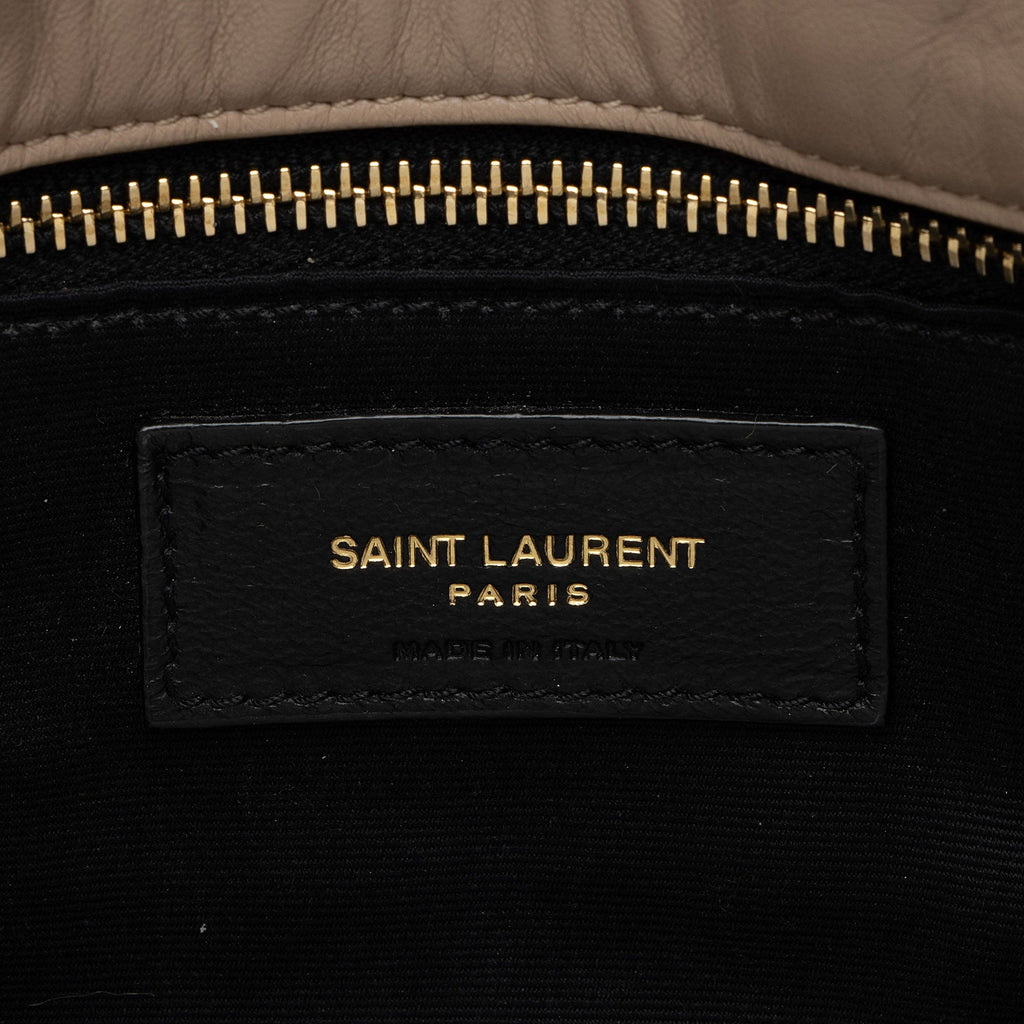 Saint Laurent Lambskin Monogram Puffer LouLou Medium Shoulder Bag