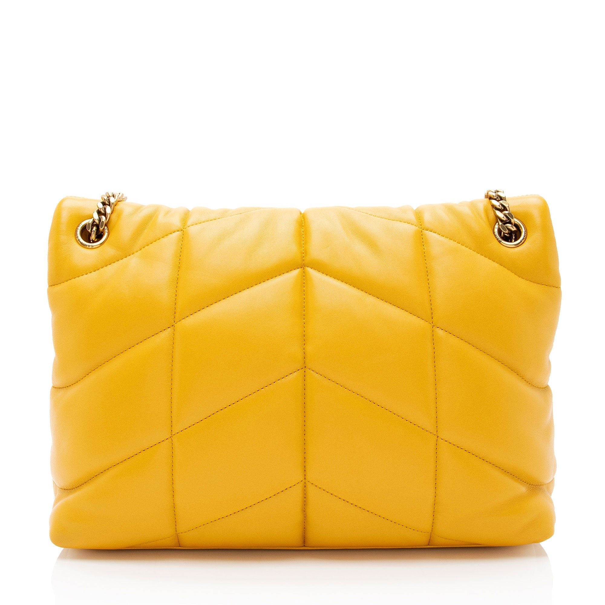 Saint Laurent Lambskin Monogram Puffer LouLou Medium Shoulder Bag
