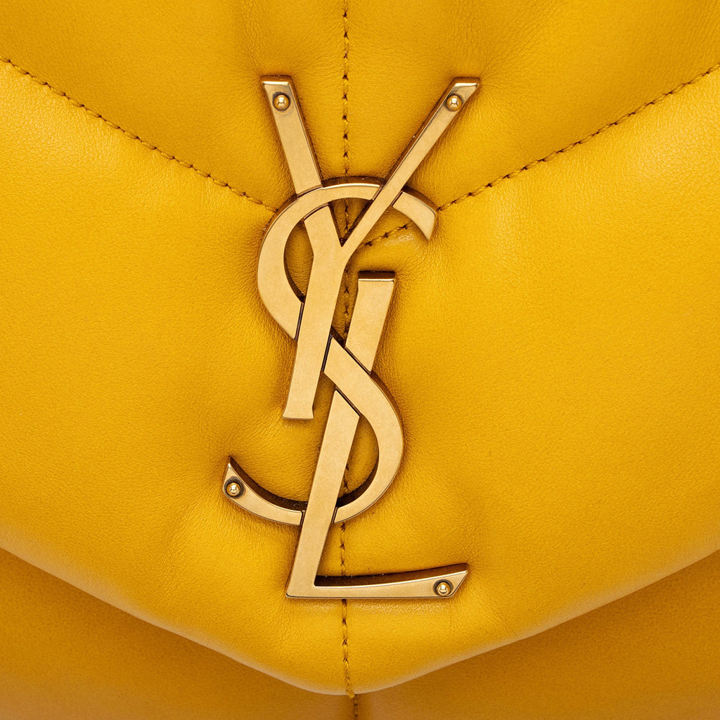 Saint Laurent Lambskin Monogram Puffer LouLou Medium Shoulder Bag