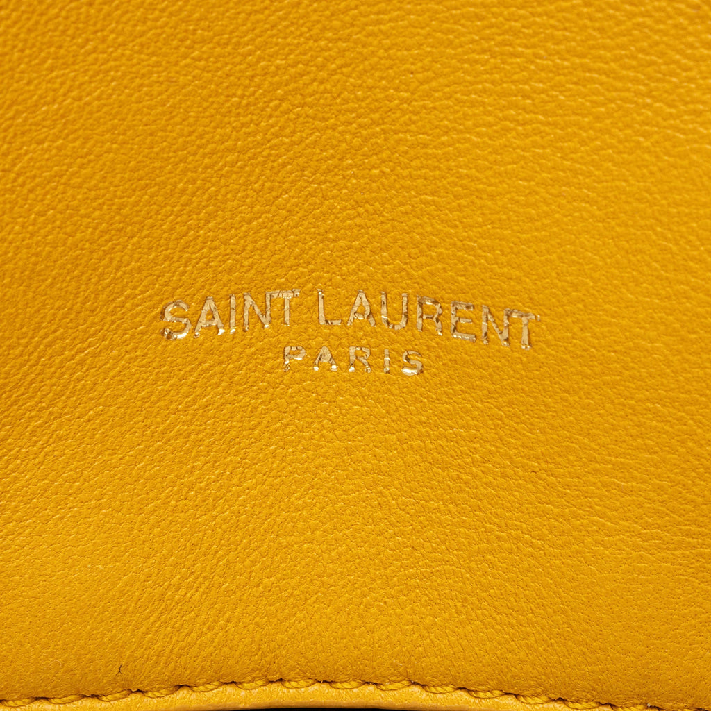 Saint Laurent Lambskin Monogram Puffer LouLou Medium Shoulder Bag