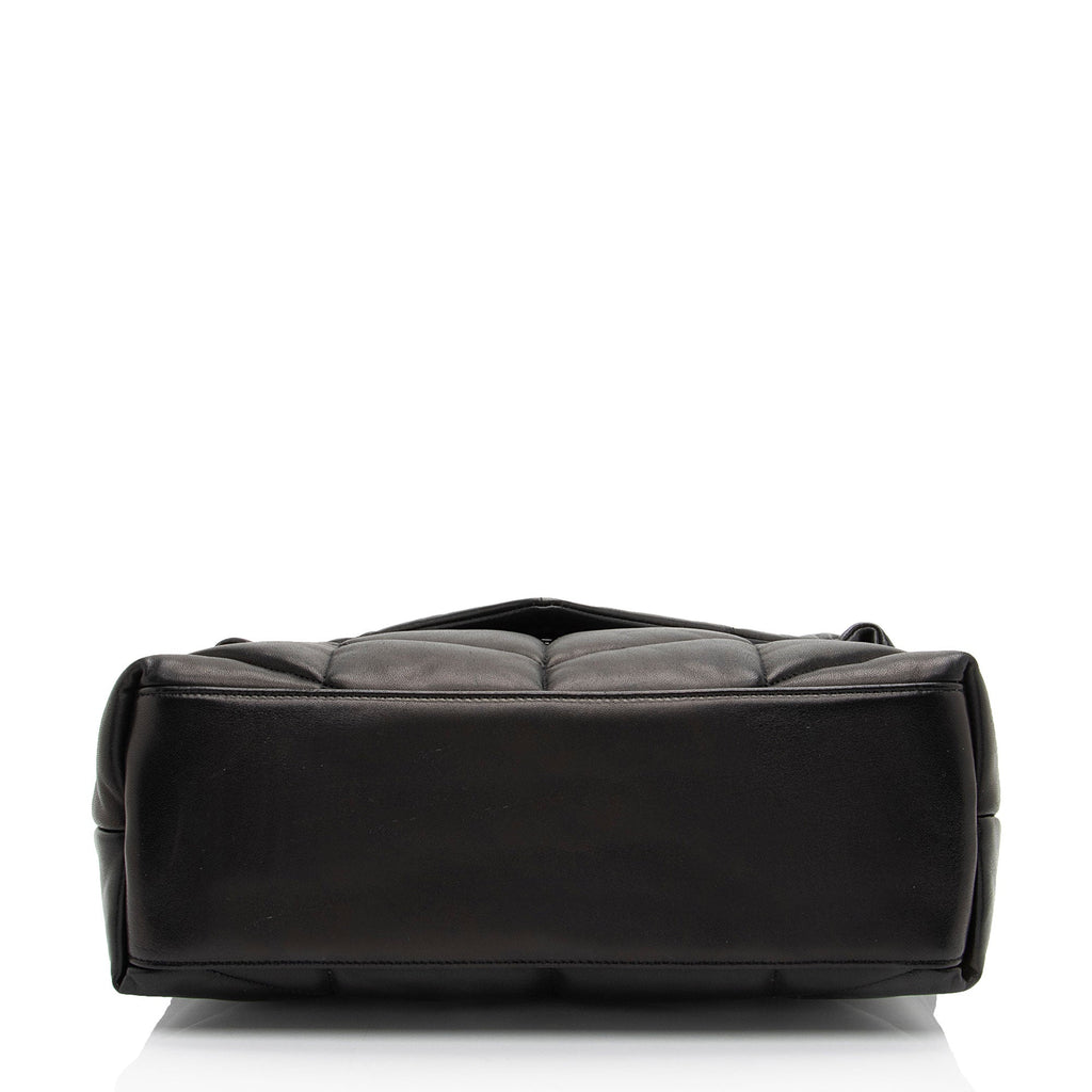 Saint Laurent Lambskin Monogram Puffer LouLou Medium Shoulder Bag