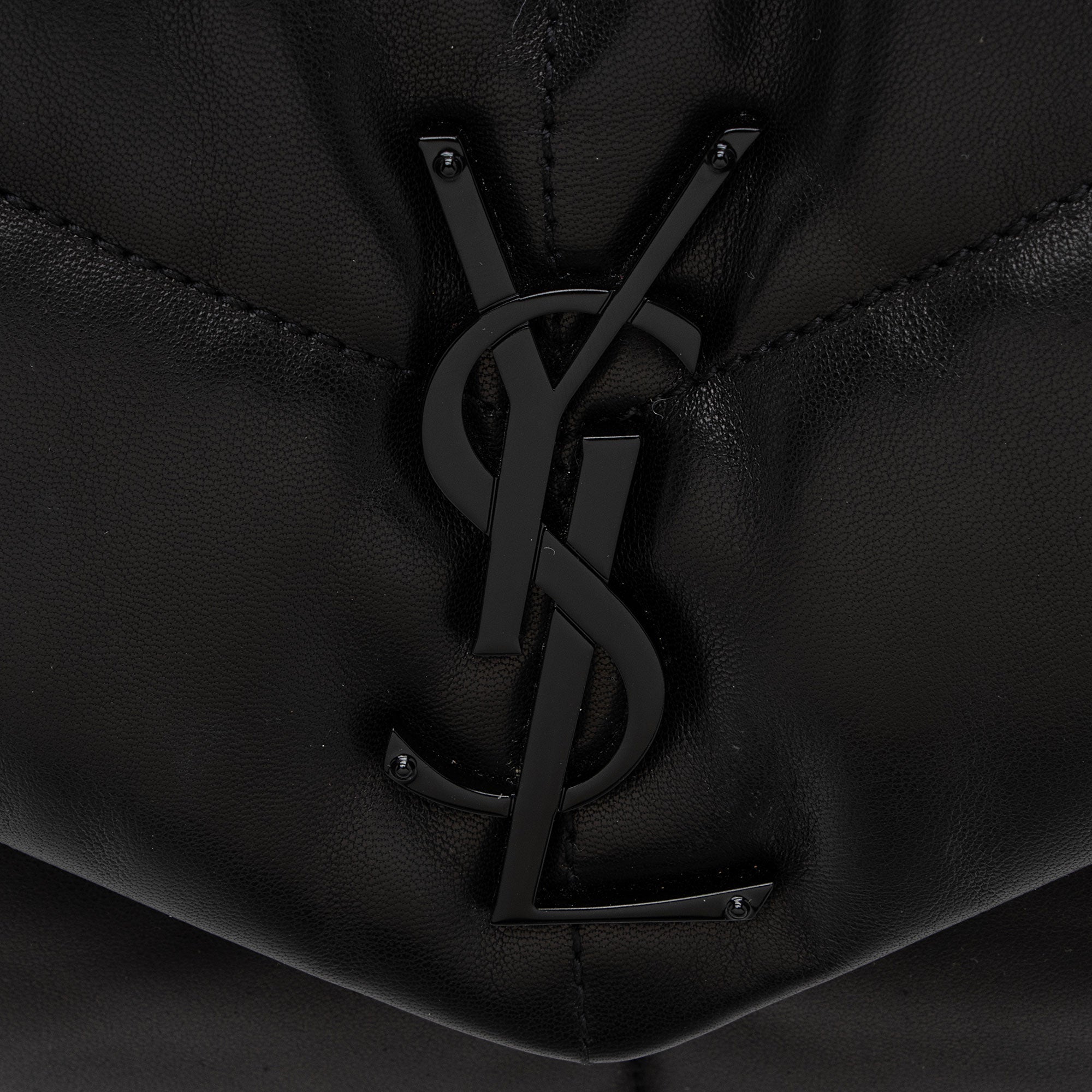 Saint Laurent Lambskin Monogram Puffer LouLou Medium Shoulder Bag
