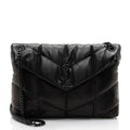 Saint Laurent Lambskin Monogram Puffer LouLou Medium Shoulder Bag