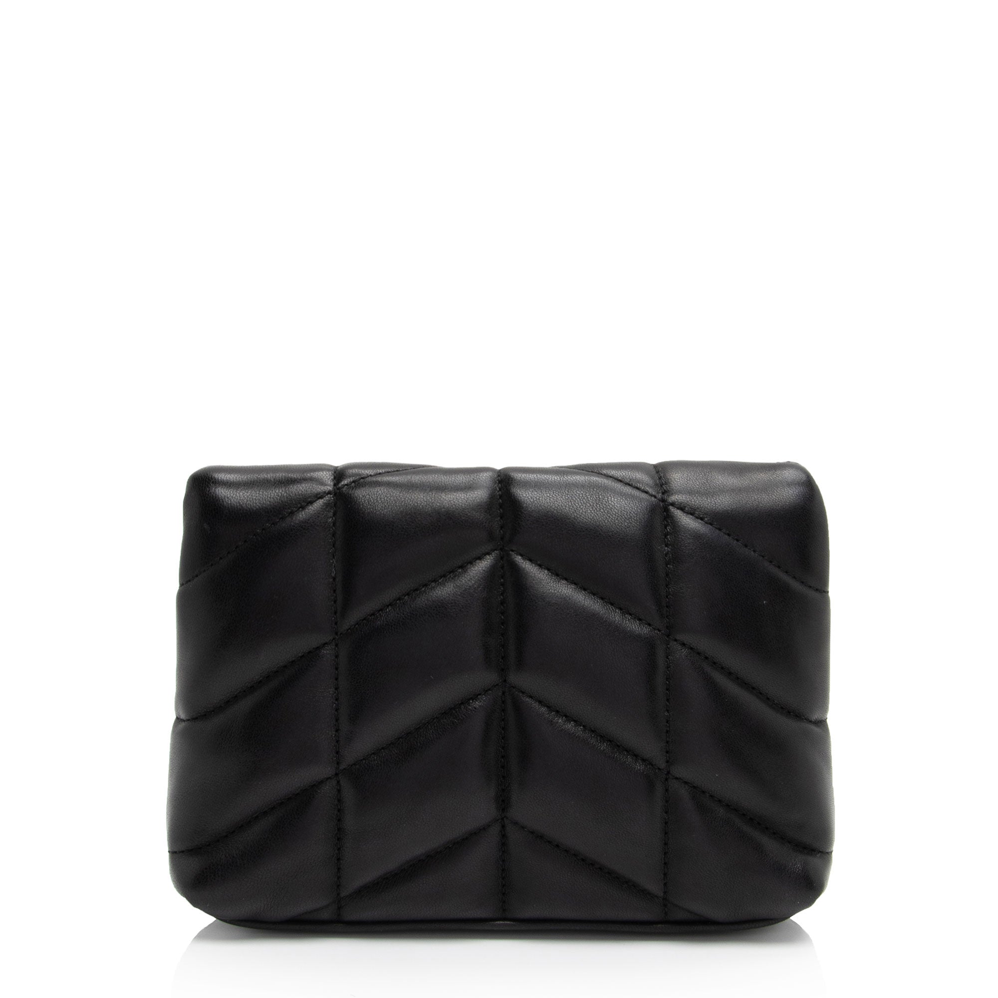 Saint Laurent Lambskin Monogram Puffer LouLou Small Clutch (SHF-2bO78S)
