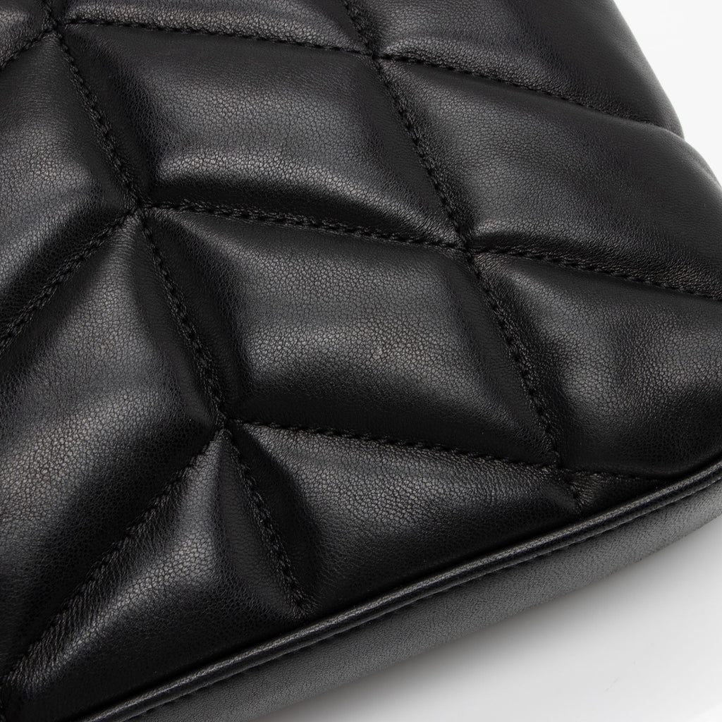 Saint Laurent Lambskin Monogram Puffer LouLou Small Clutch (SHF-2bO78S)