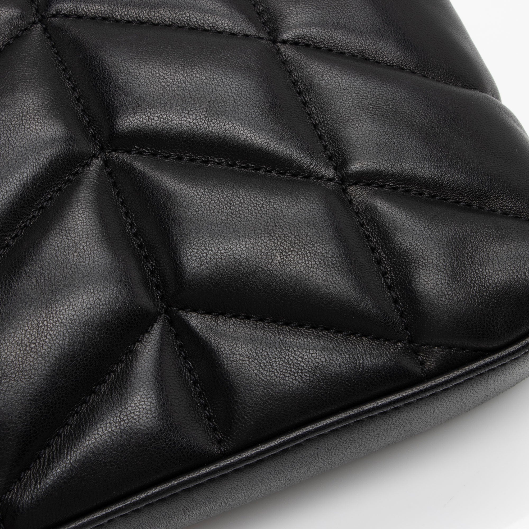 Saint Laurent Lambskin Monogram Puffer LouLou Small Clutch (SHF-2bO78S)