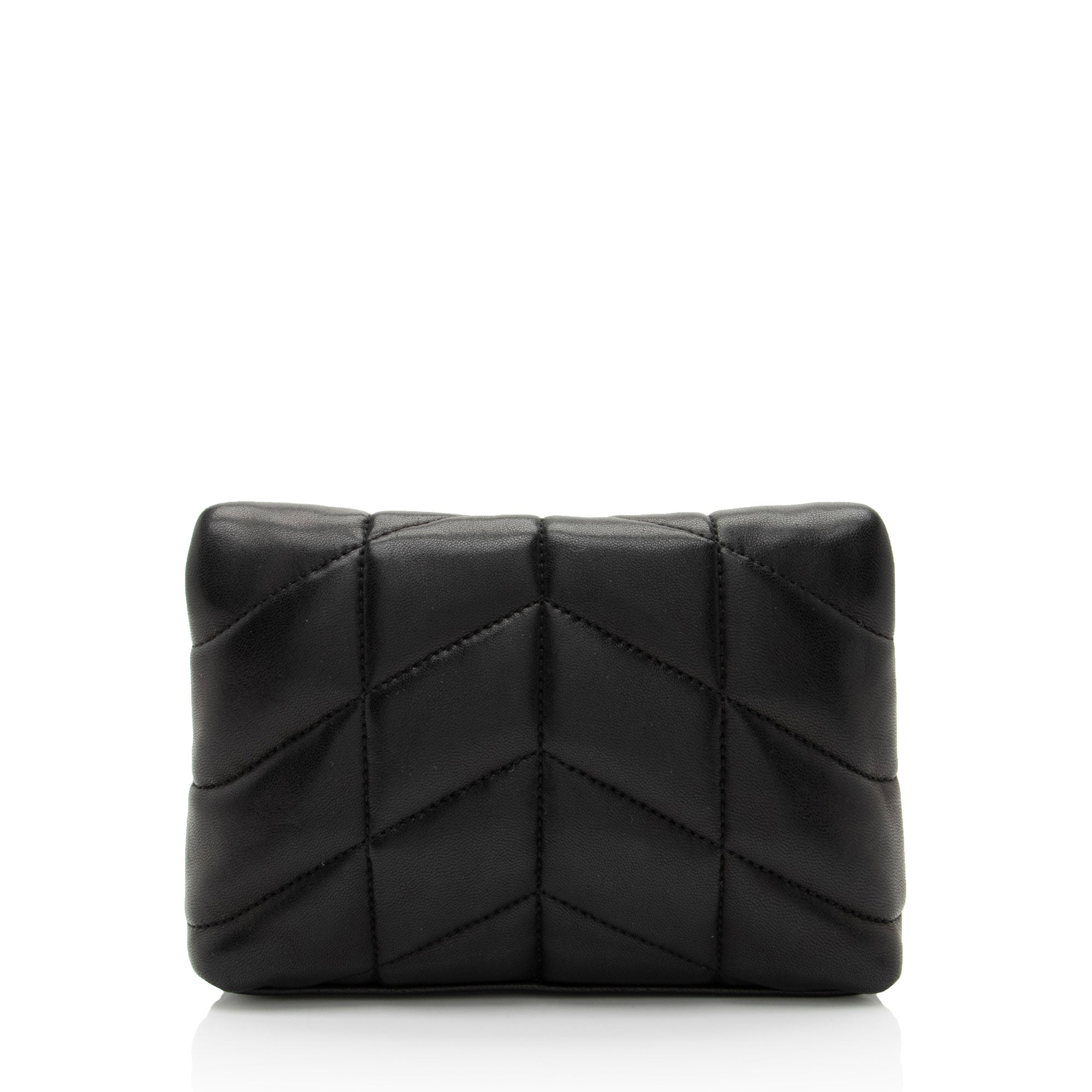 Saint Laurent Lambskin Monogram Puffer LouLou Small Clutch