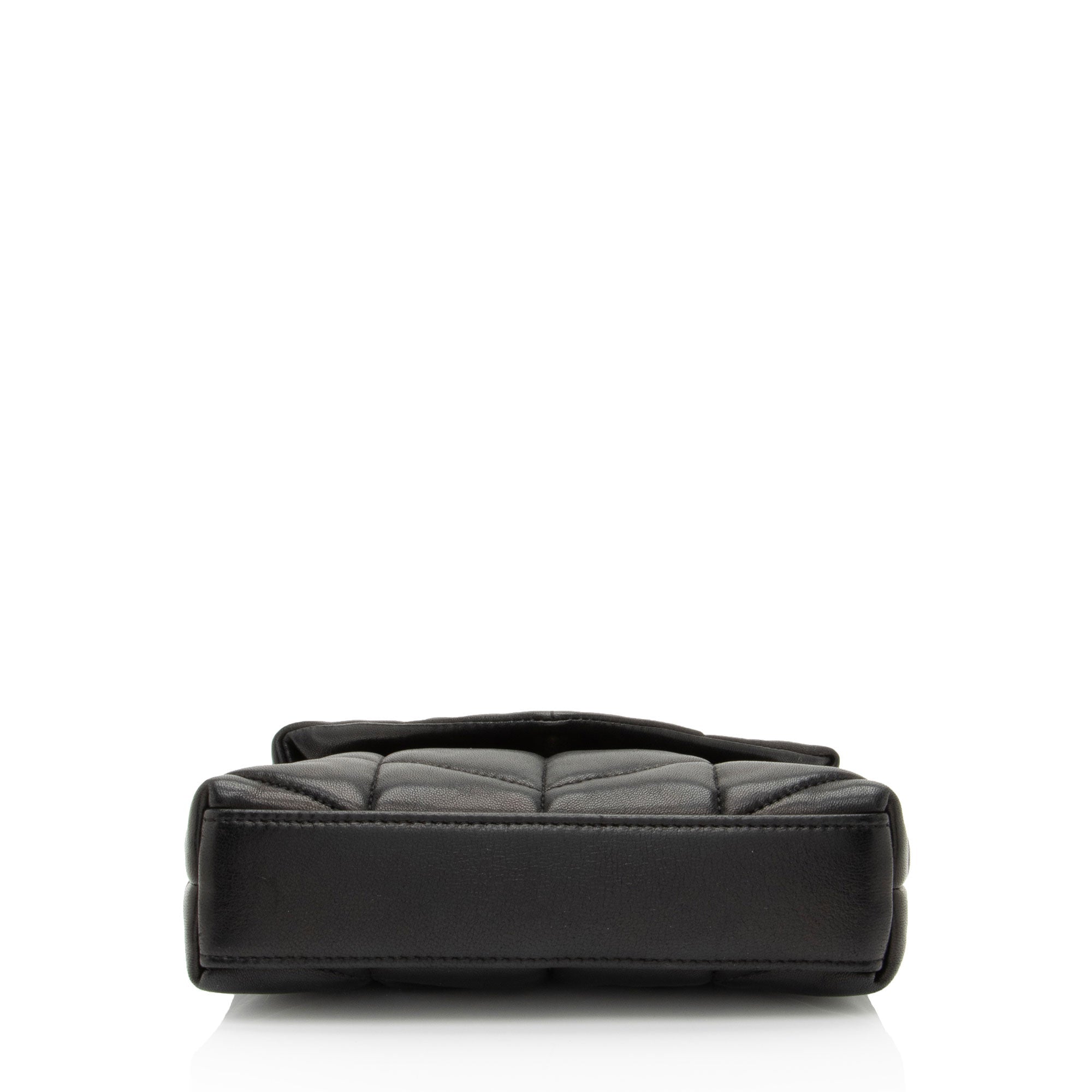 Saint Laurent Lambskin Monogram Puffer LouLou Small Clutch