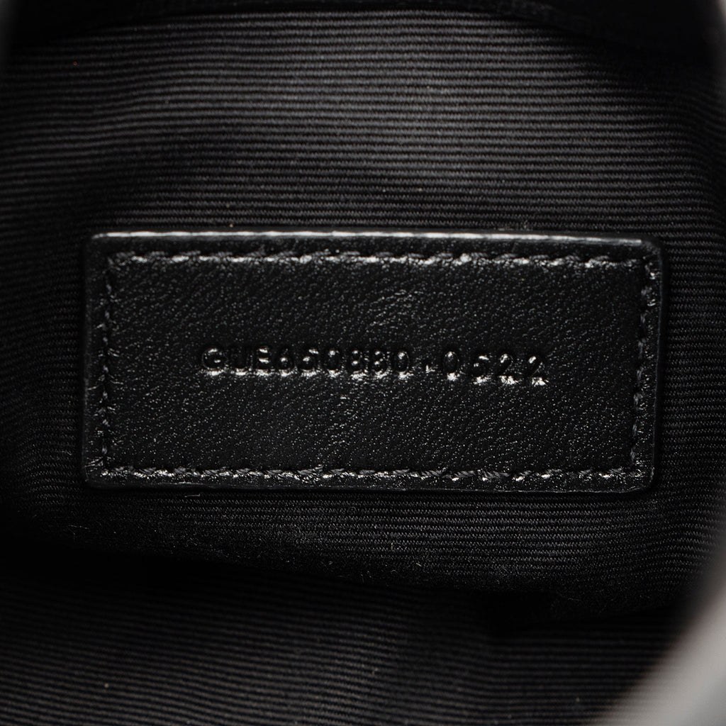 Saint Laurent Lambskin Monogram Puffer LouLou Small Clutch