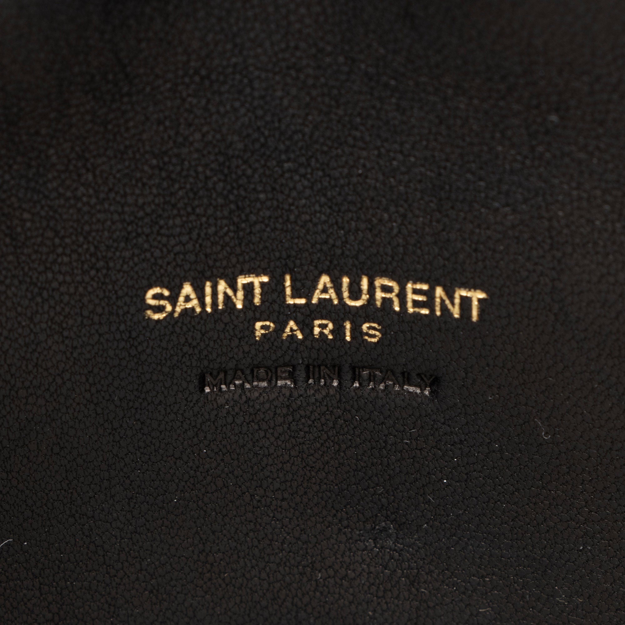 Saint Laurent Lambskin Monogram Puffer LouLou Small Clutch