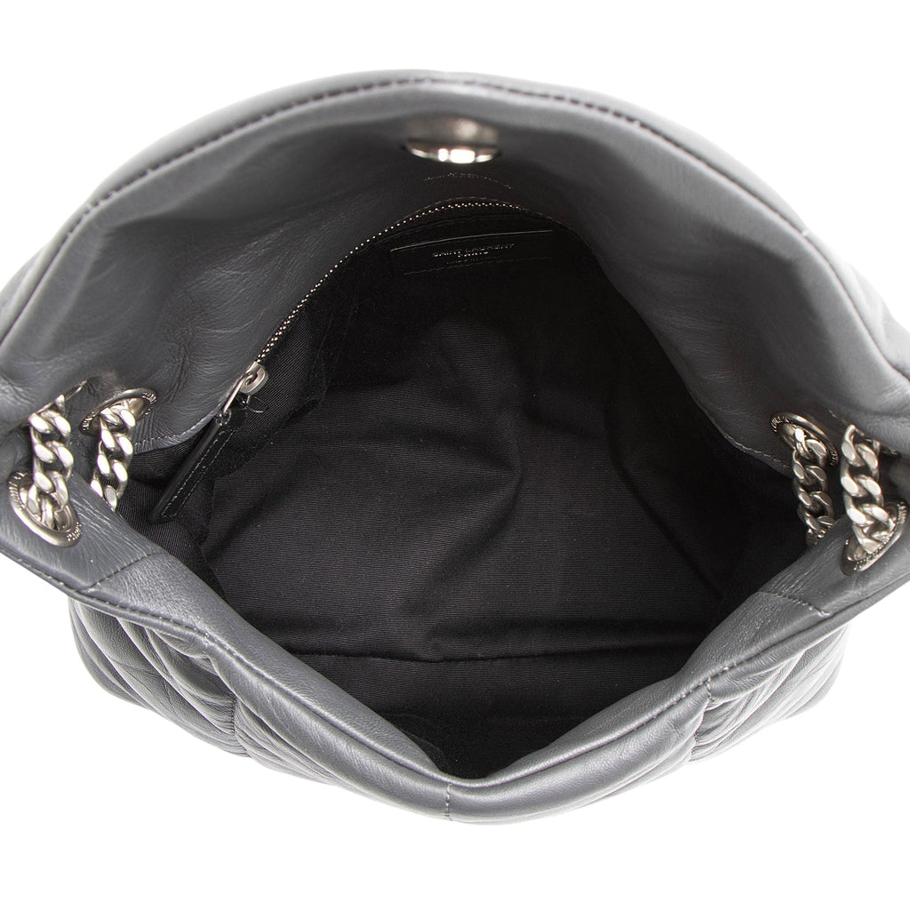Saint Laurent Lambskin Monogram Puffer LouLou Small Shoulder Bag (SHF-pKyOVs)