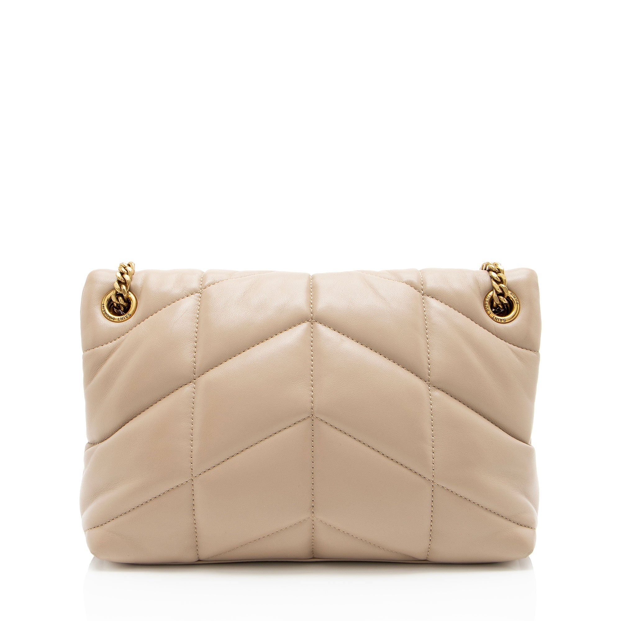 Saint Laurent Lambskin Monogram Puffer LouLou Small Shoulder Bag