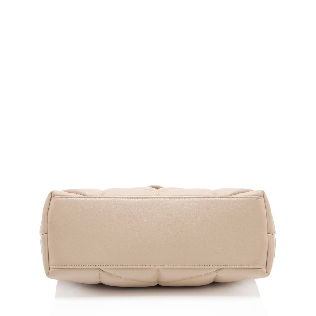 Saint Laurent Lambskin Monogram Puffer LouLou Small Shoulder Bag