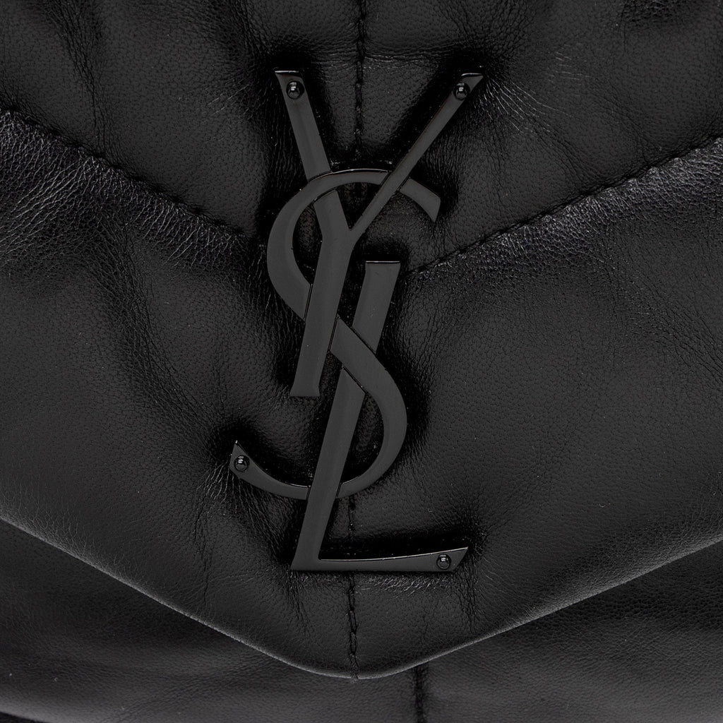 Saint Laurent Lambskin Monogram Puffer LouLou Small Shoulder Bag