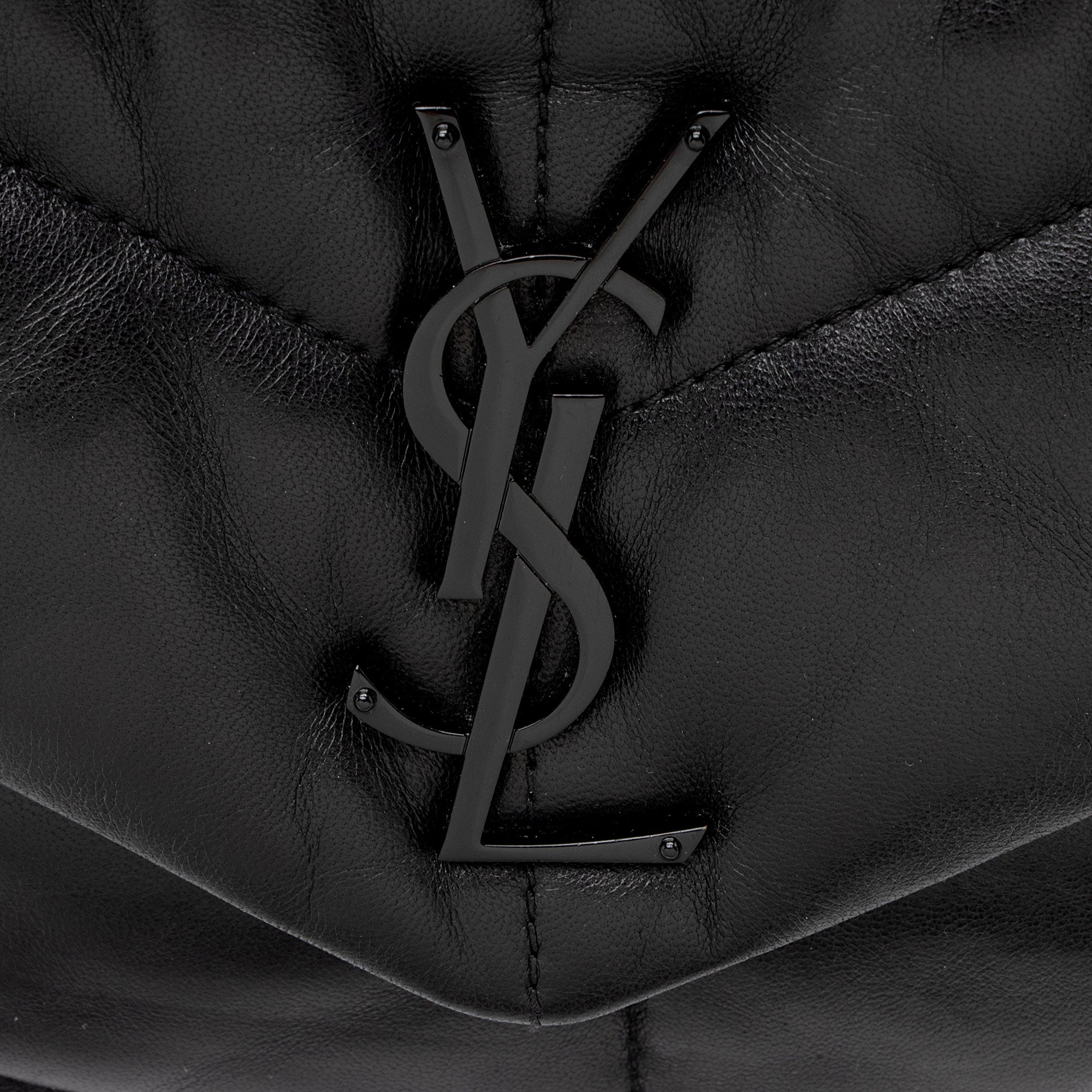 Saint Laurent Lambskin Monogram Puffer LouLou Small Shoulder Bag