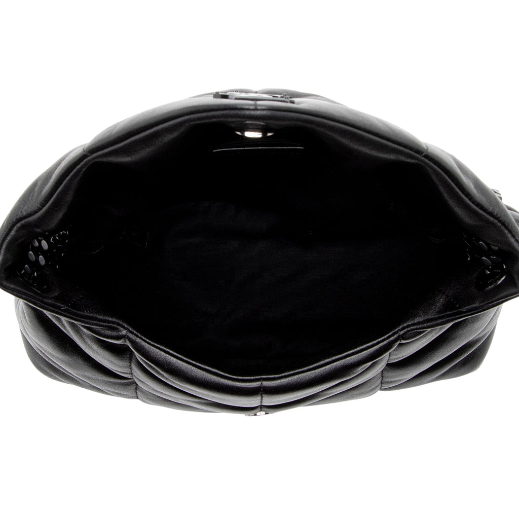 Saint Laurent Lambskin Monogram Puffer LouLou Small Shoulder Bag