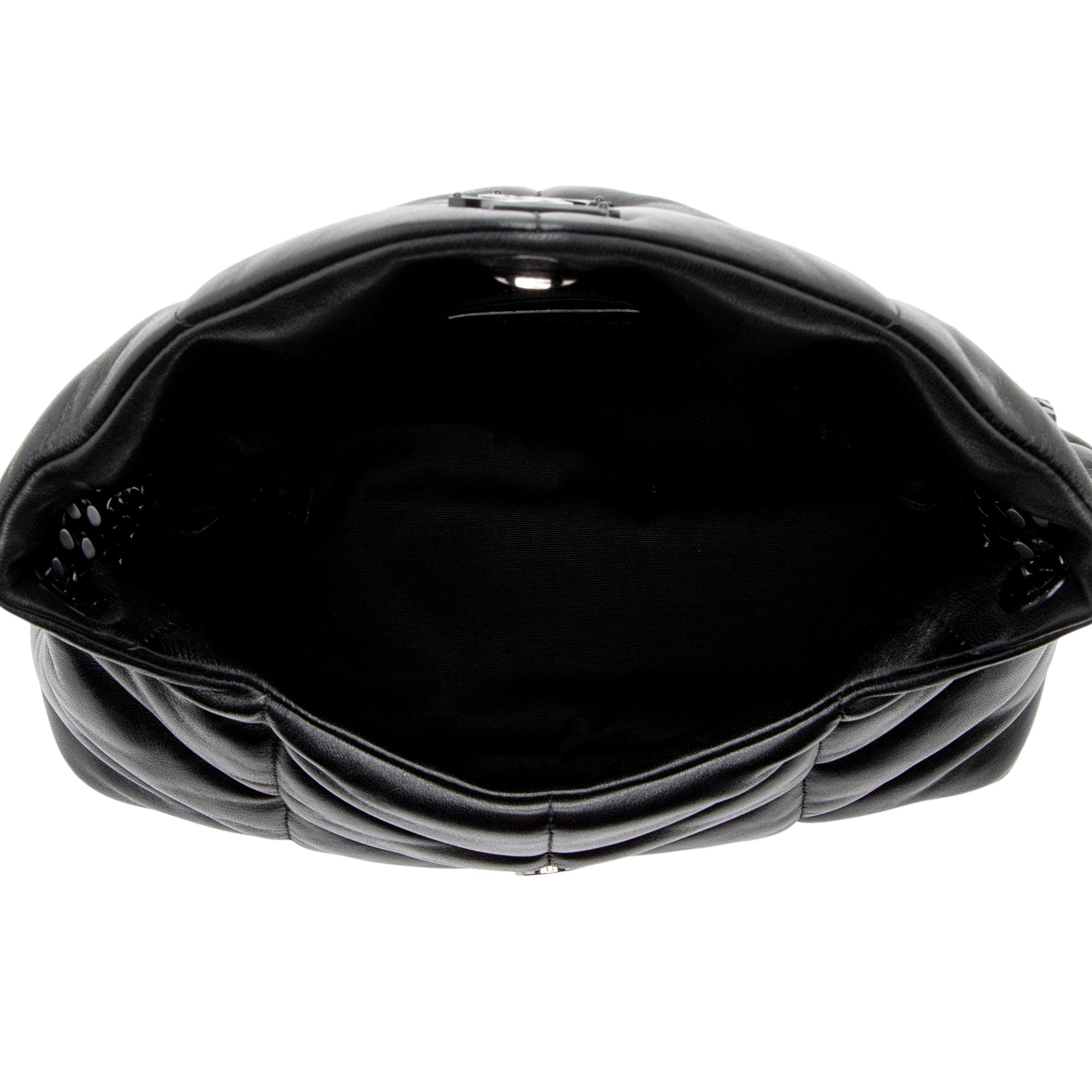 Saint Laurent Lambskin Monogram Puffer LouLou Small Shoulder Bag
