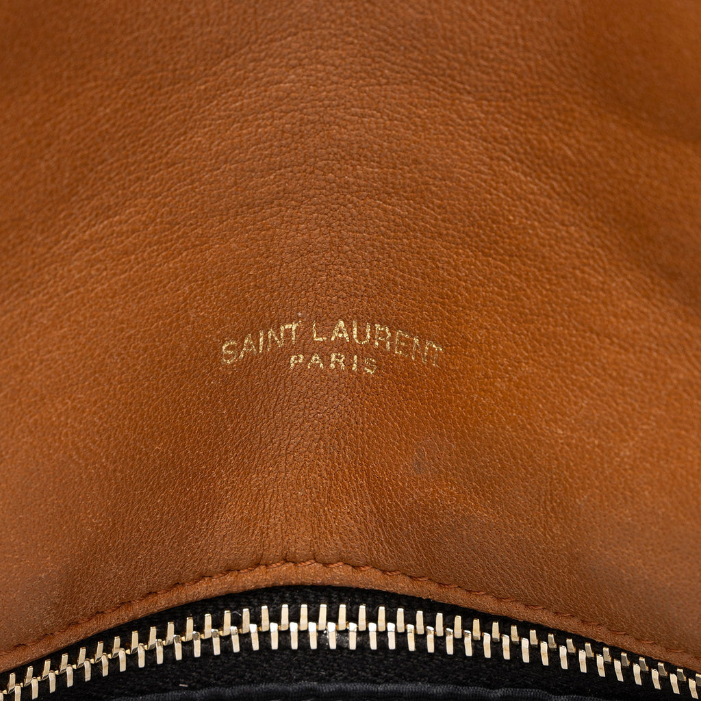 Saint Laurent Lambskin Monogram Puffer LouLou Small Shoulder Bag
