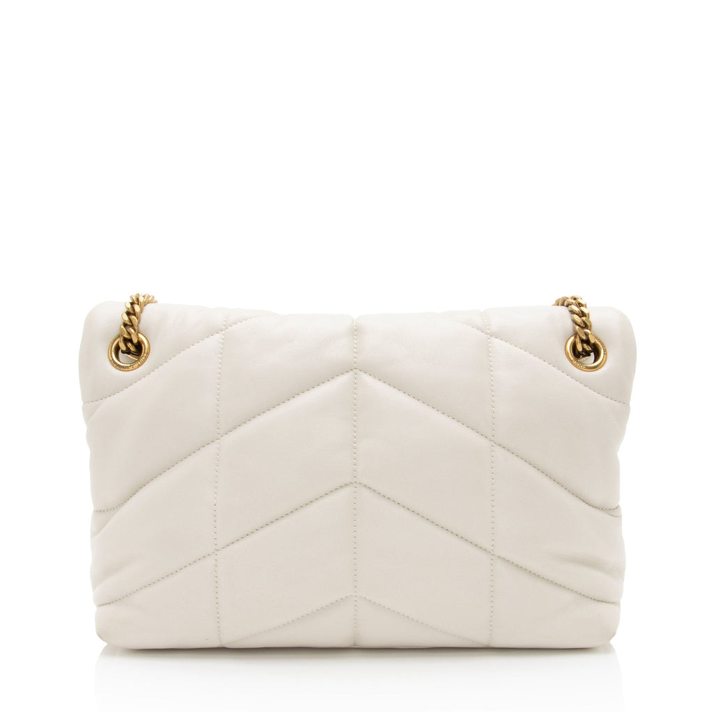 Saint Laurent Lambskin Monogram Puffer LouLou Small Shoulder Bag