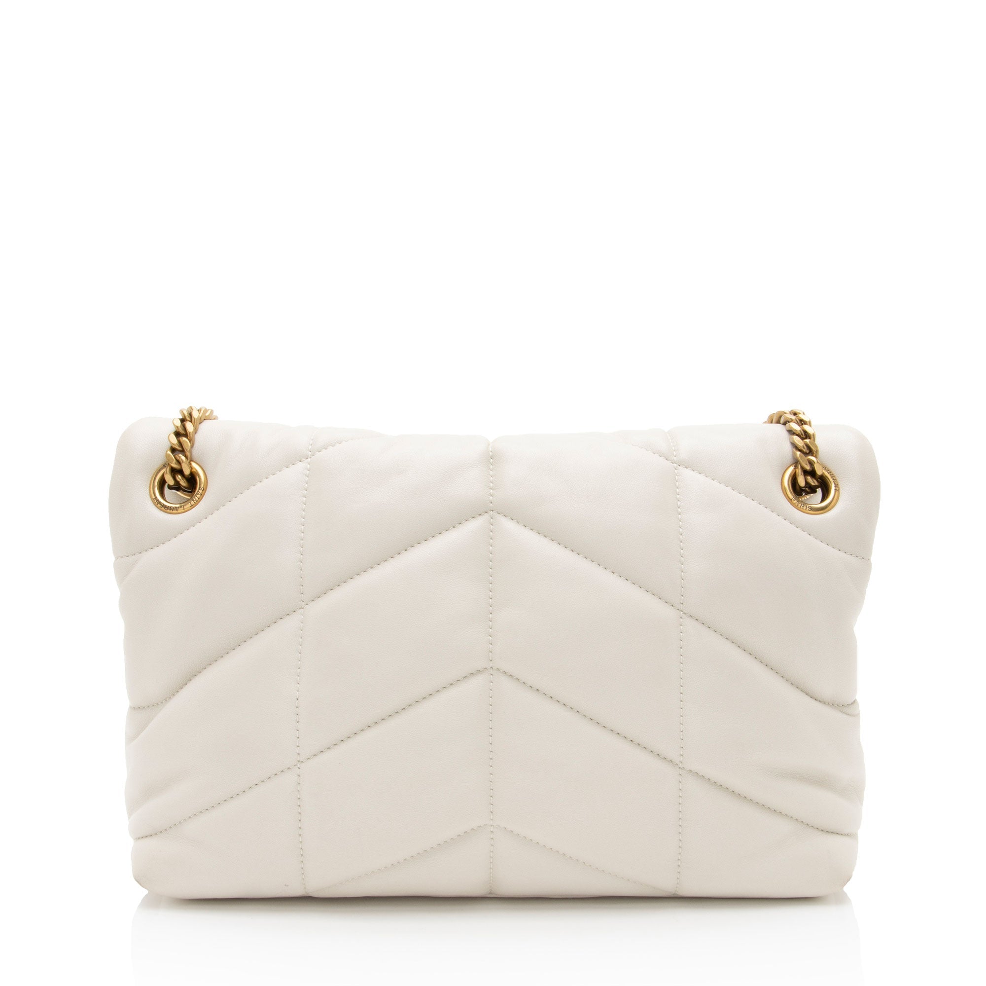 Saint Laurent Lambskin Monogram Puffer LouLou Small Shoulder Bag