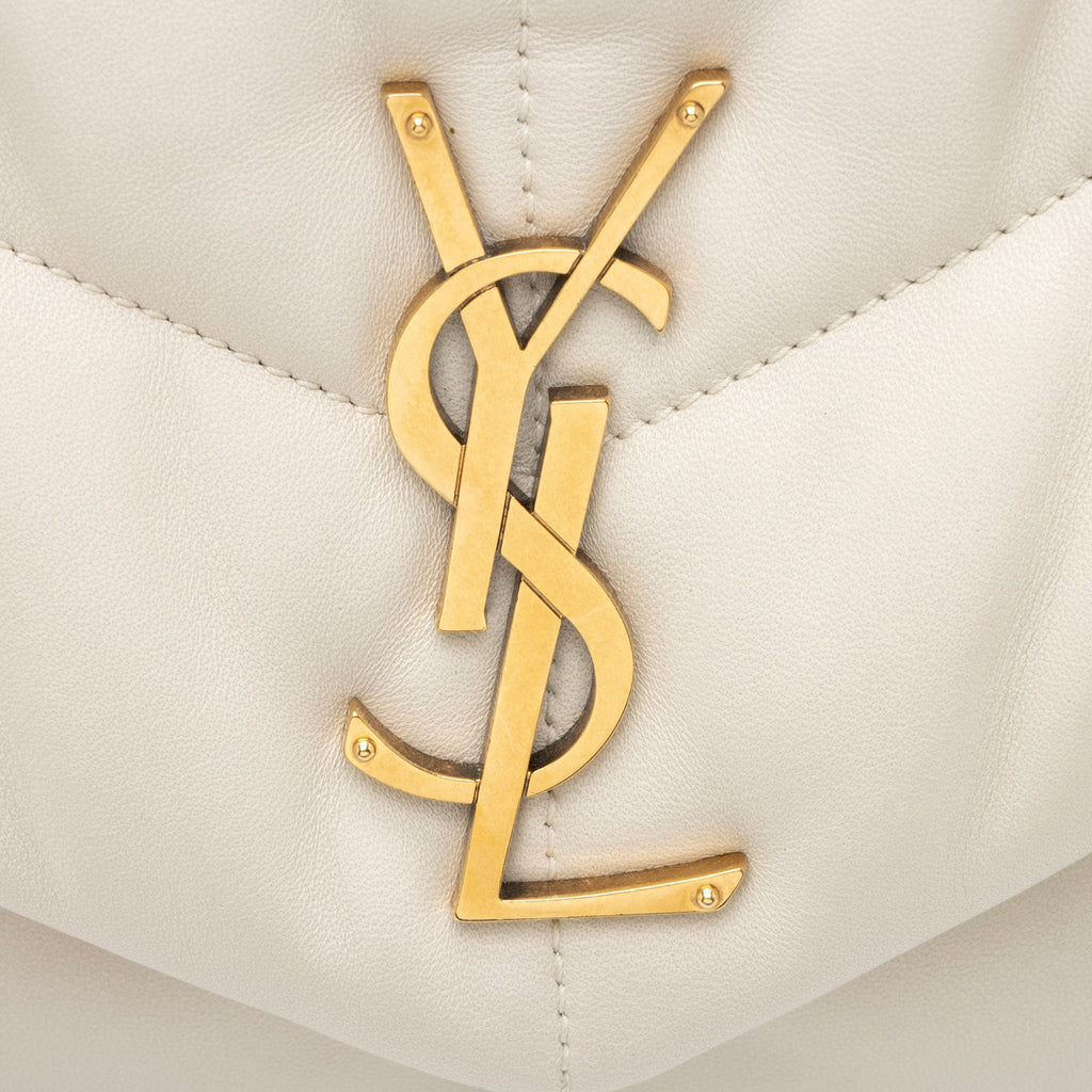 Saint Laurent Lambskin Monogram Puffer LouLou Small Shoulder Bag