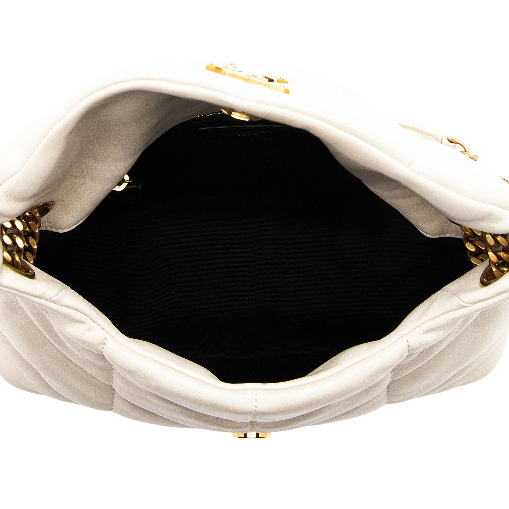 Saint Laurent Lambskin Monogram Puffer LouLou Small Shoulder Bag