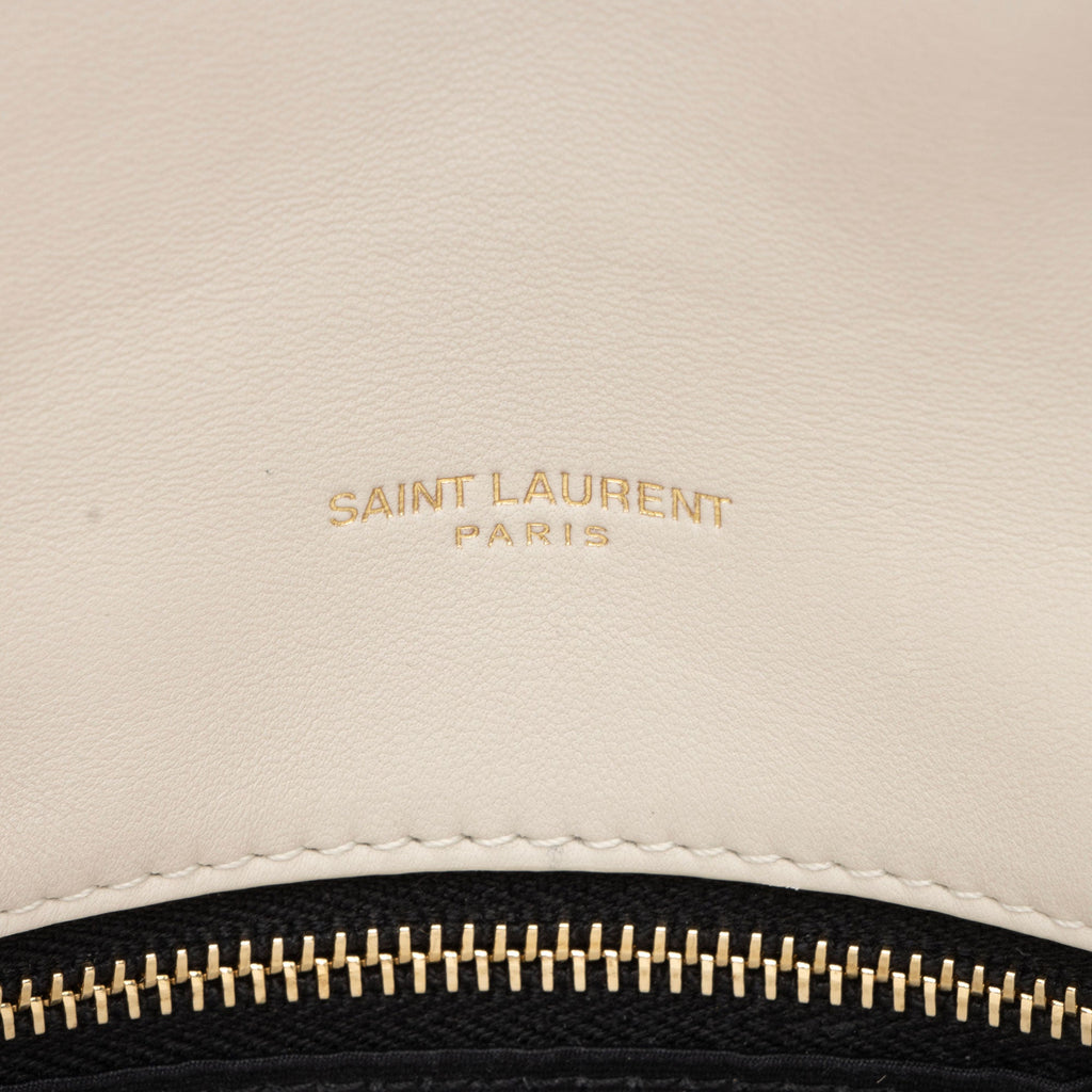 Saint Laurent Lambskin Monogram Puffer LouLou Small Shoulder Bag