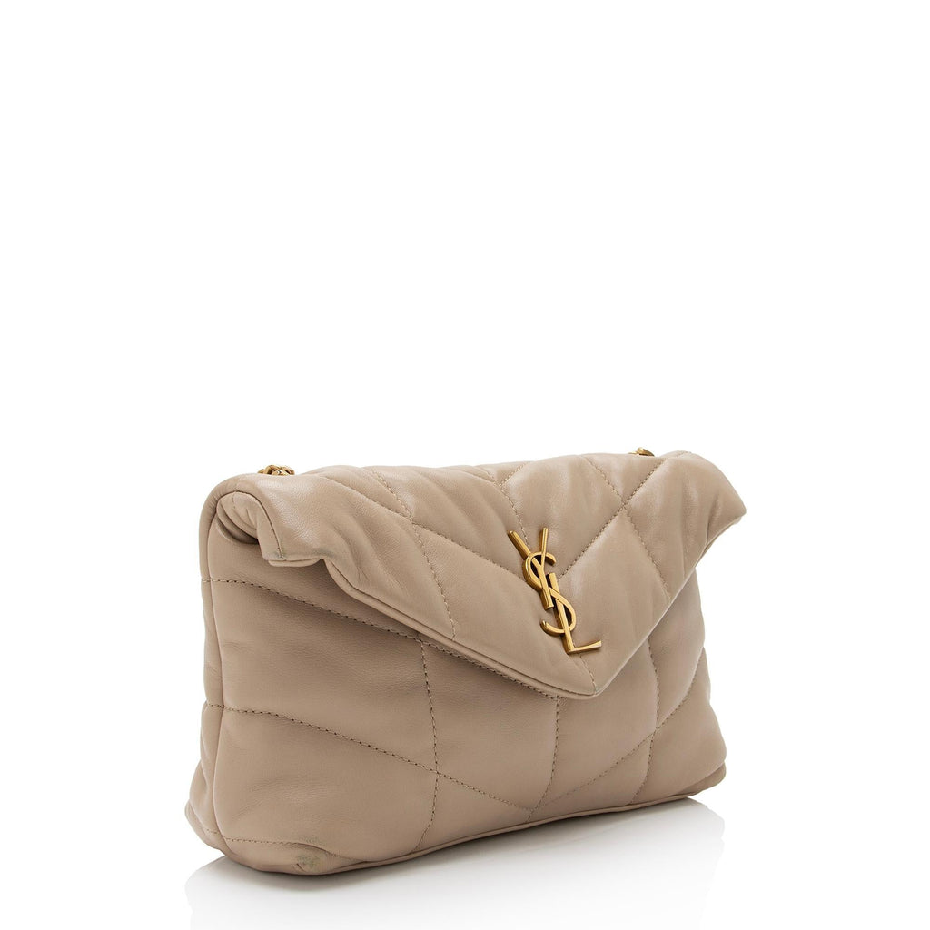 Saint Laurent Lambskin Monogram Puffer LouLou Toy Shoulder Bag