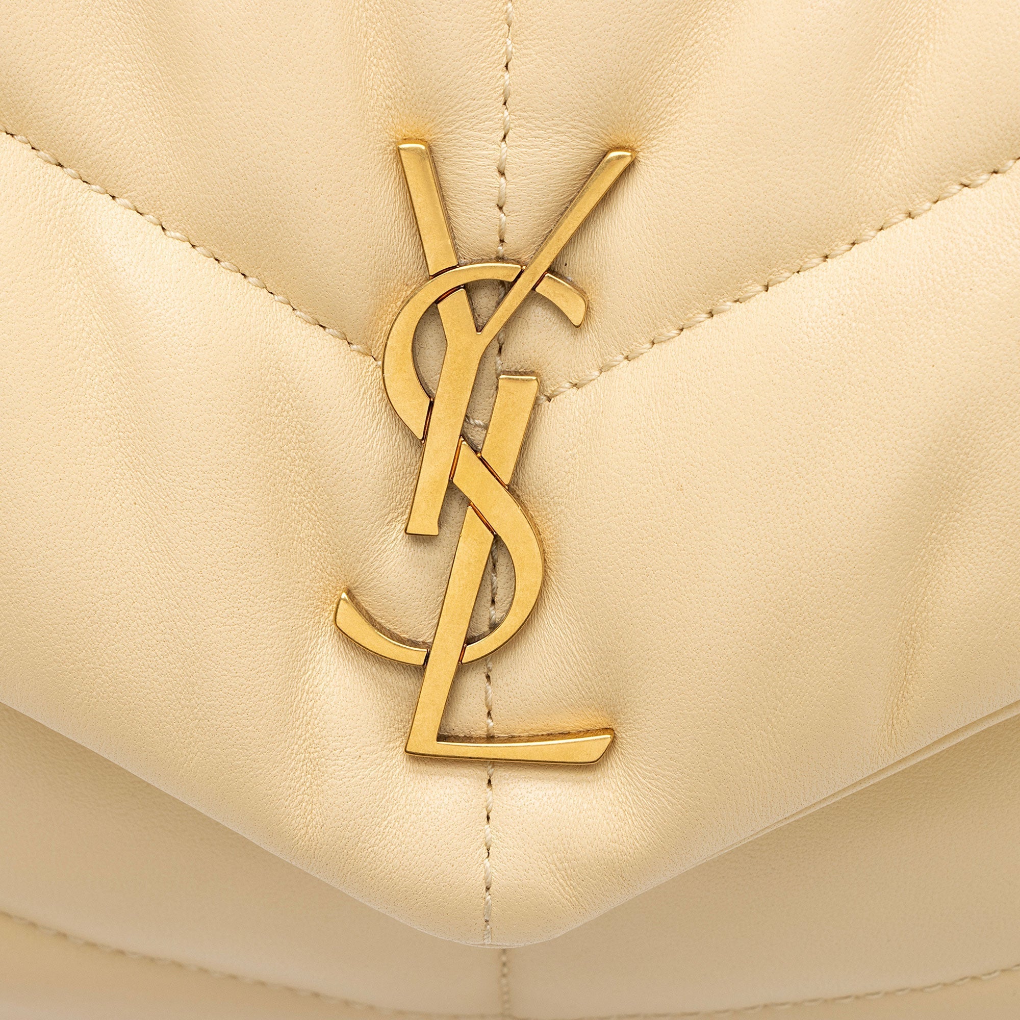 Saint Laurent Lambskin Monogram Puffer LouLou Toy Shoulder Bag (SHF-YtkKdB)