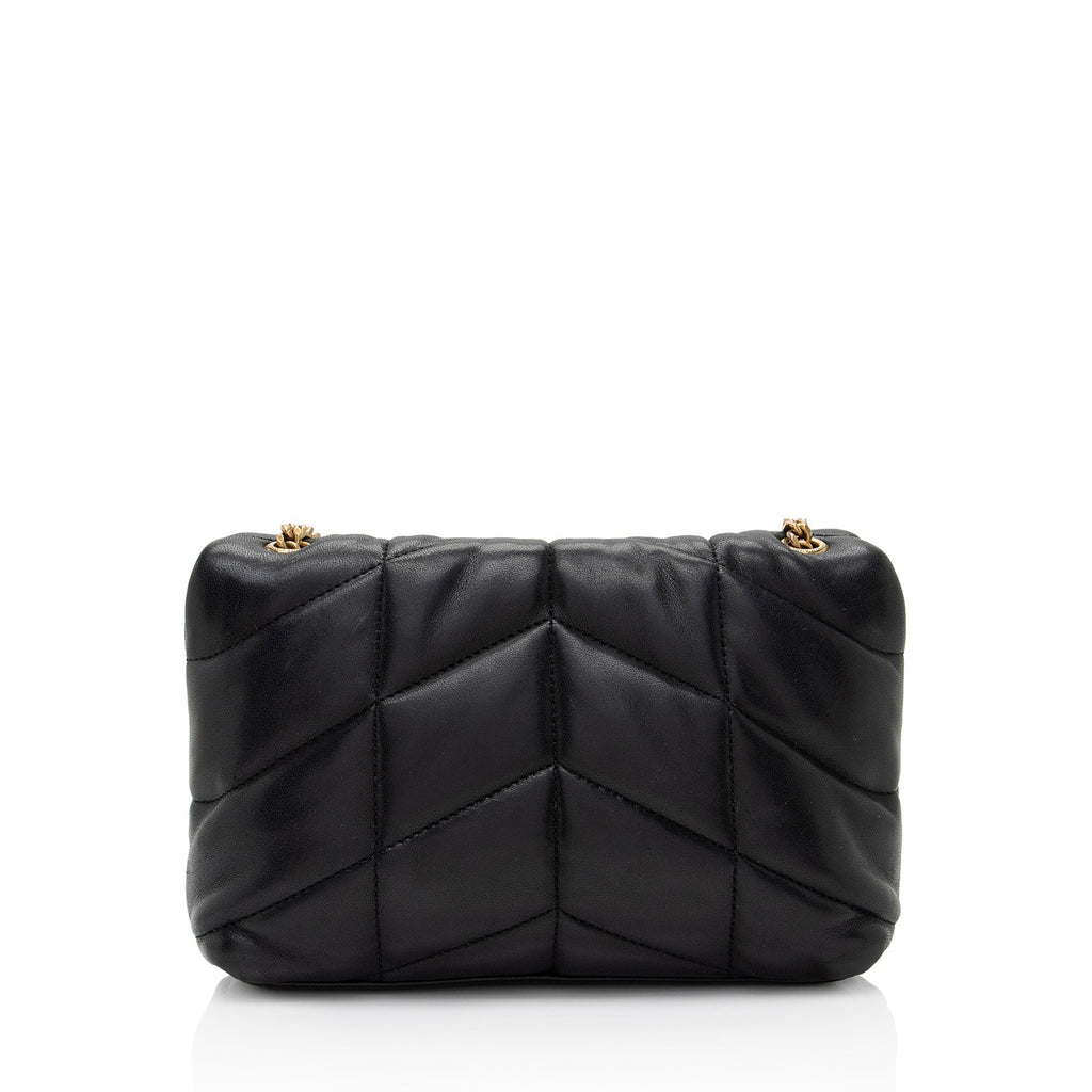 Saint Laurent Lambskin Monogram Puffer LouLou Toy Shoulder Bag