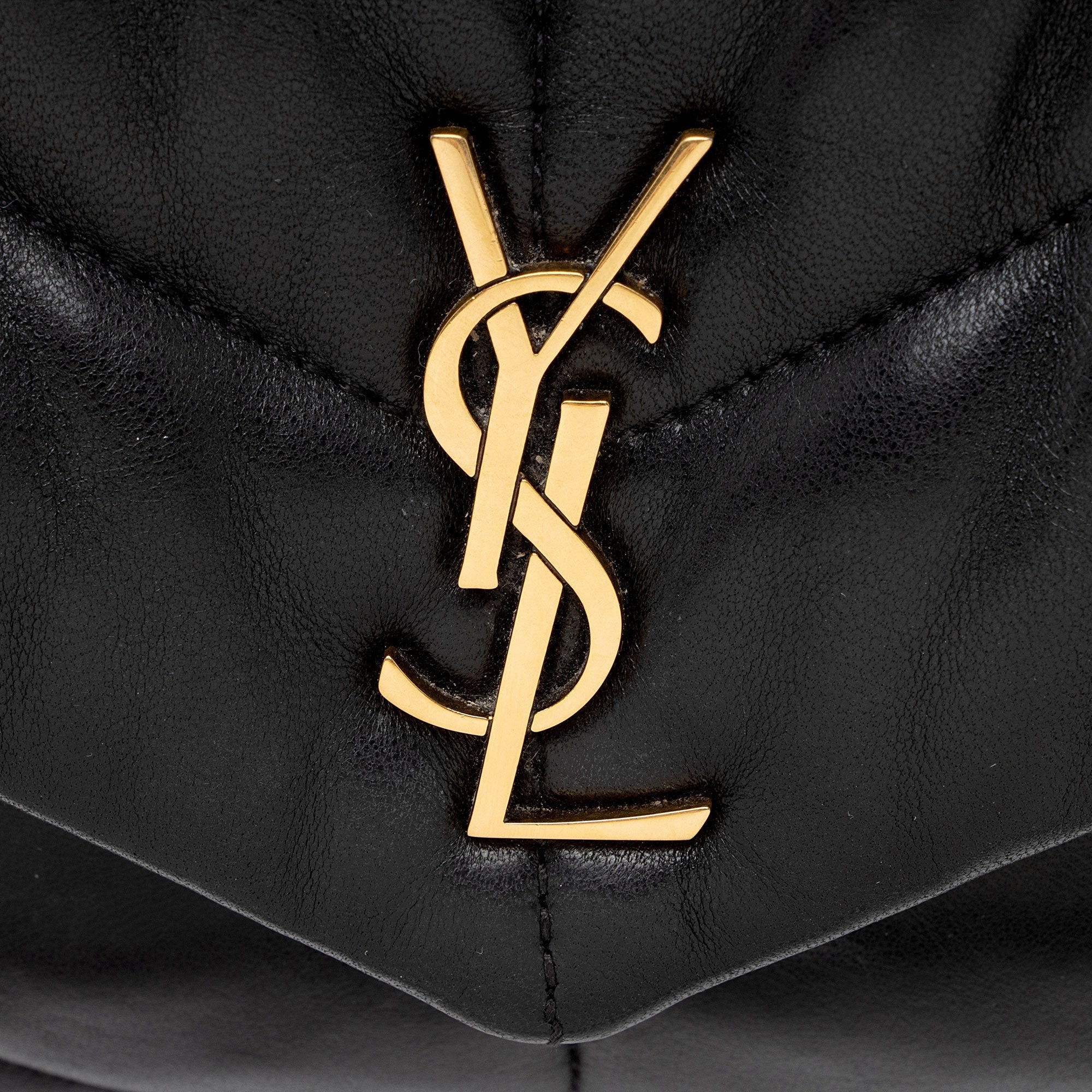 Saint Laurent Lambskin Monogram Puffer LouLou Toy Shoulder Bag