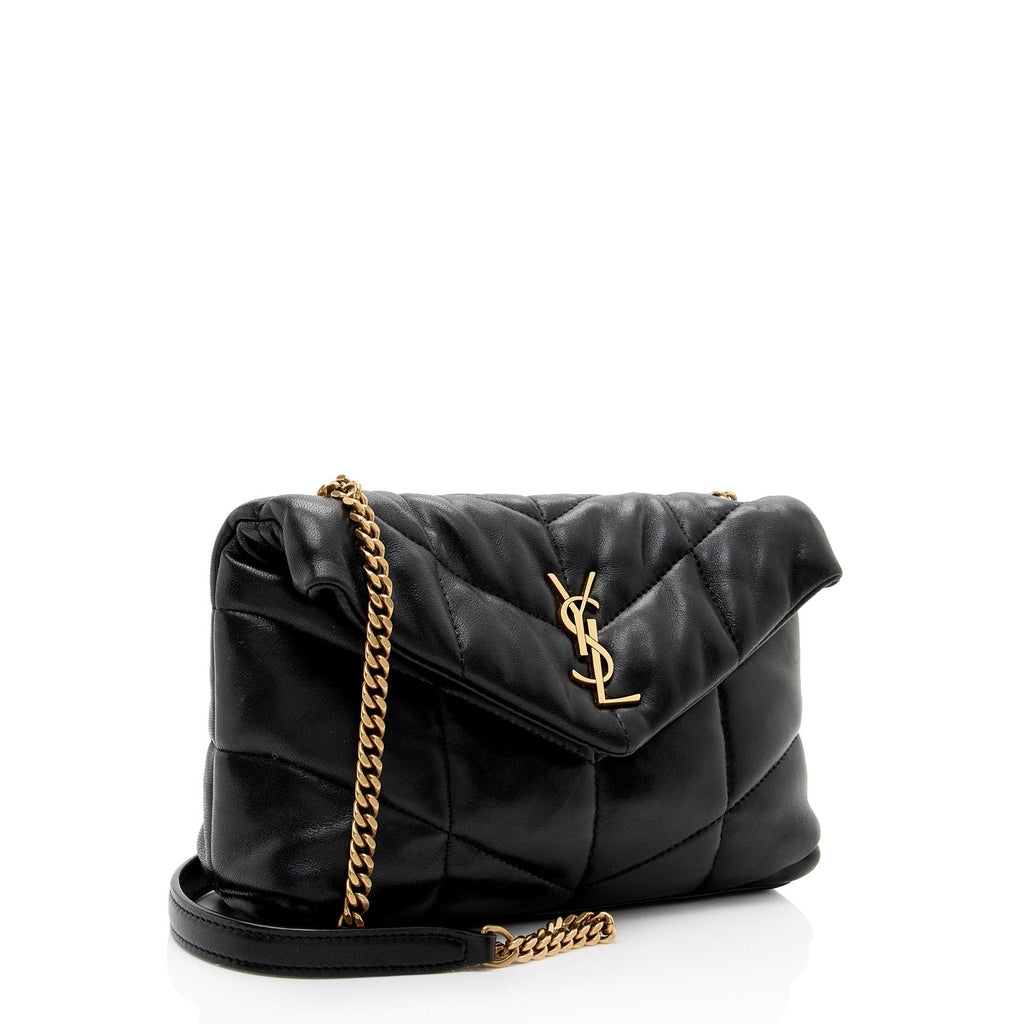 Saint Laurent Lambskin Monogram Puffer LouLou Toy Shoulder Bag