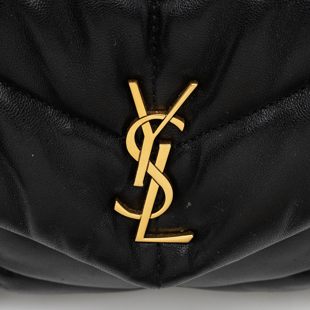 Saint Laurent Lambskin Monogram Puffer LouLou Toy Shoulder Bag