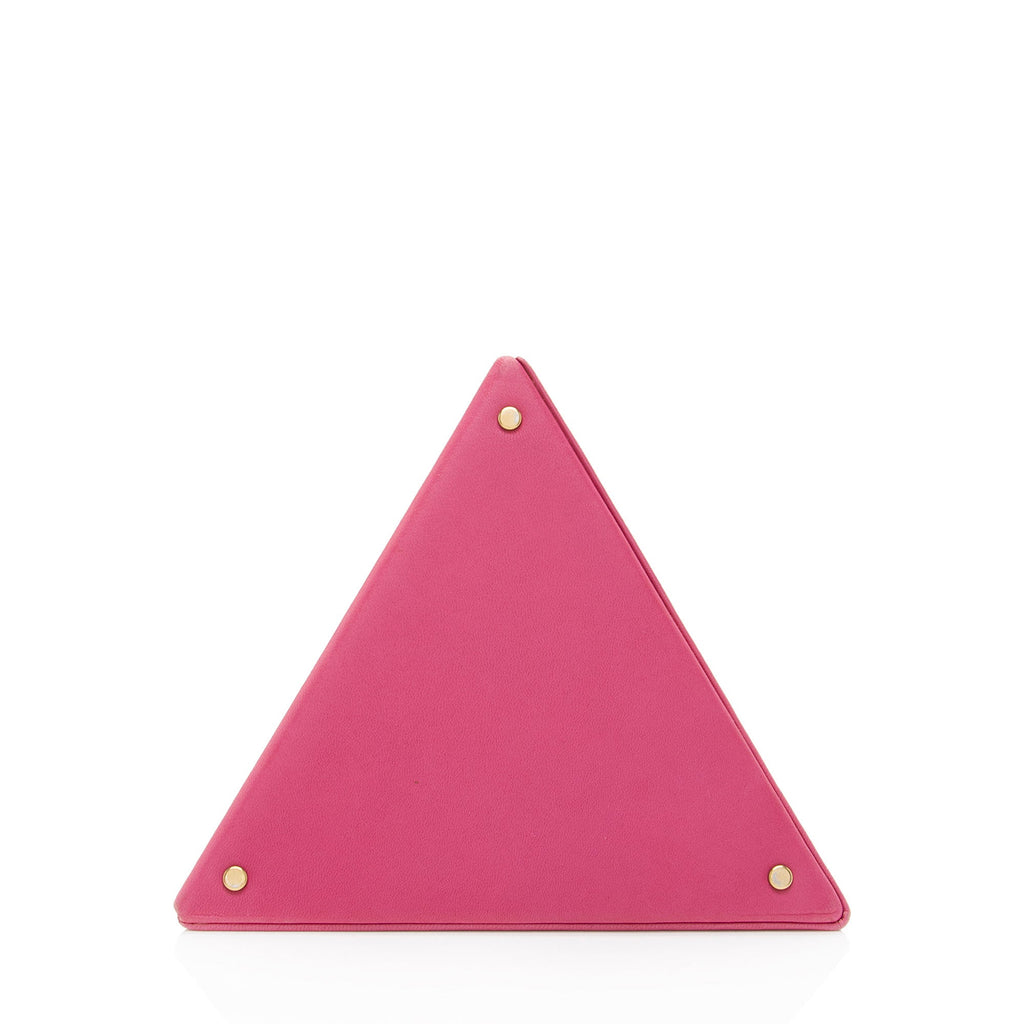 Saint Laurent Lambskin Monogram Pyramid Clutch