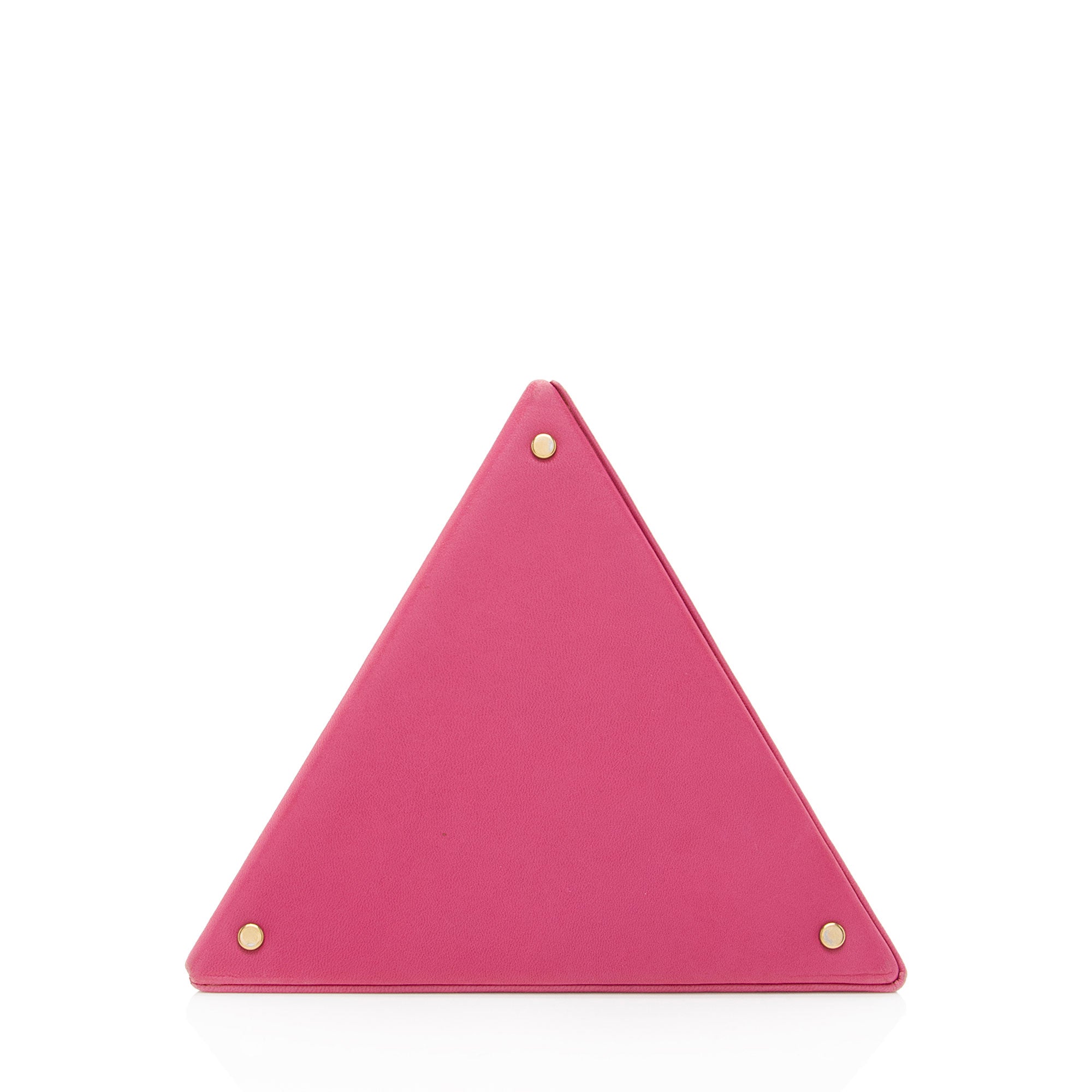 Saint Laurent Lambskin Monogram Pyramid Clutch