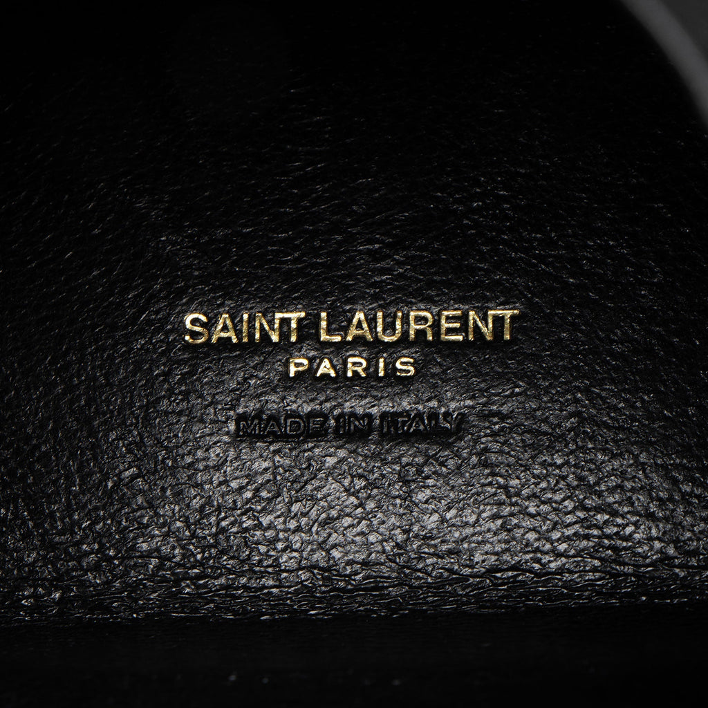 Saint Laurent Lambskin Monogram Pyramid Clutch