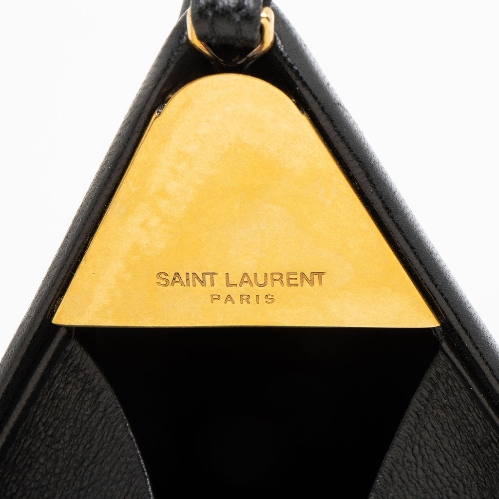 Saint Laurent Lambskin Monogram Pyramid Clutch
