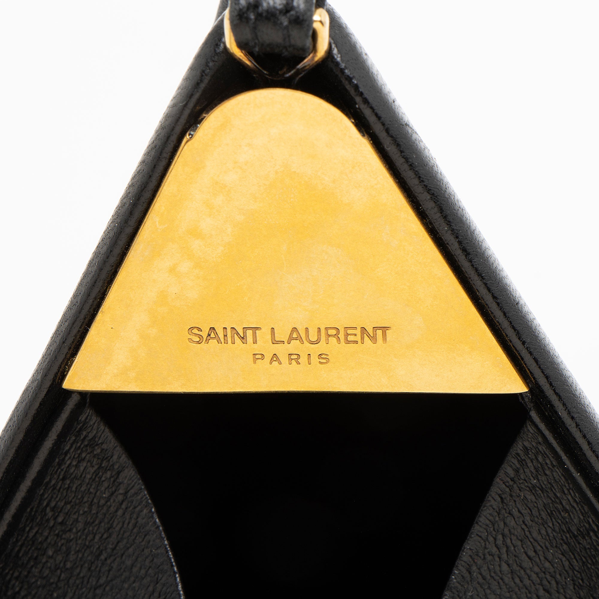 Saint Laurent Lambskin Monogram Pyramid Clutch