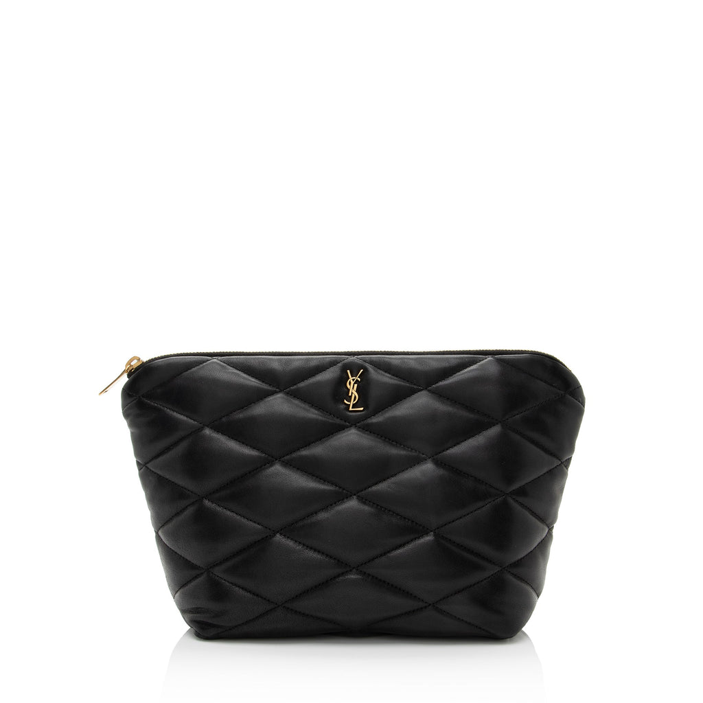 Saint Laurent Lambskin Monogram Sade Pouch (SHF-2kkXSR)