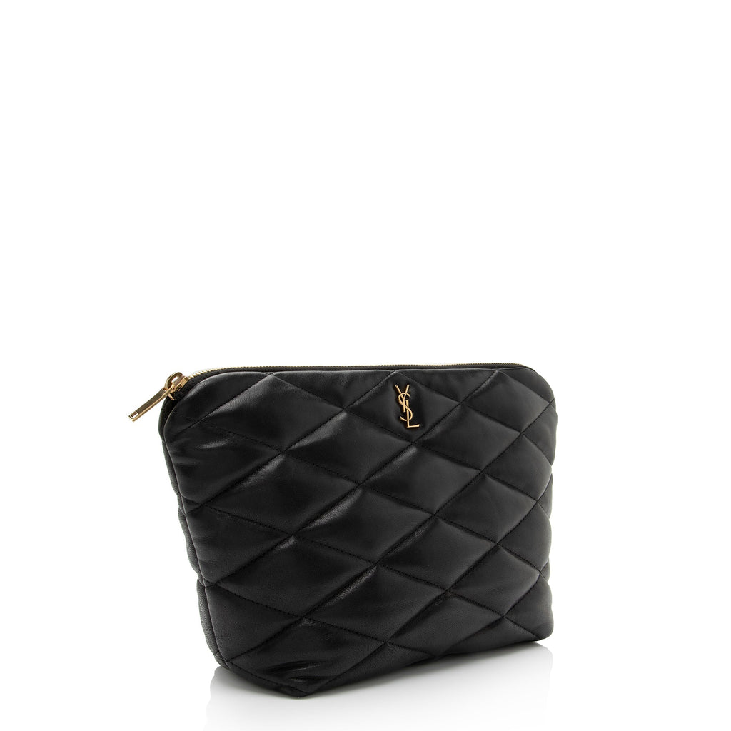 Saint Laurent Lambskin Monogram Sade Pouch (SHF-2kkXSR)