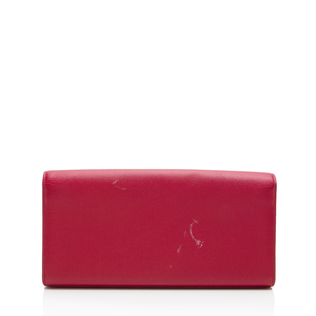 Saint Laurent Grain de Poudre Monogram Kate Clutch