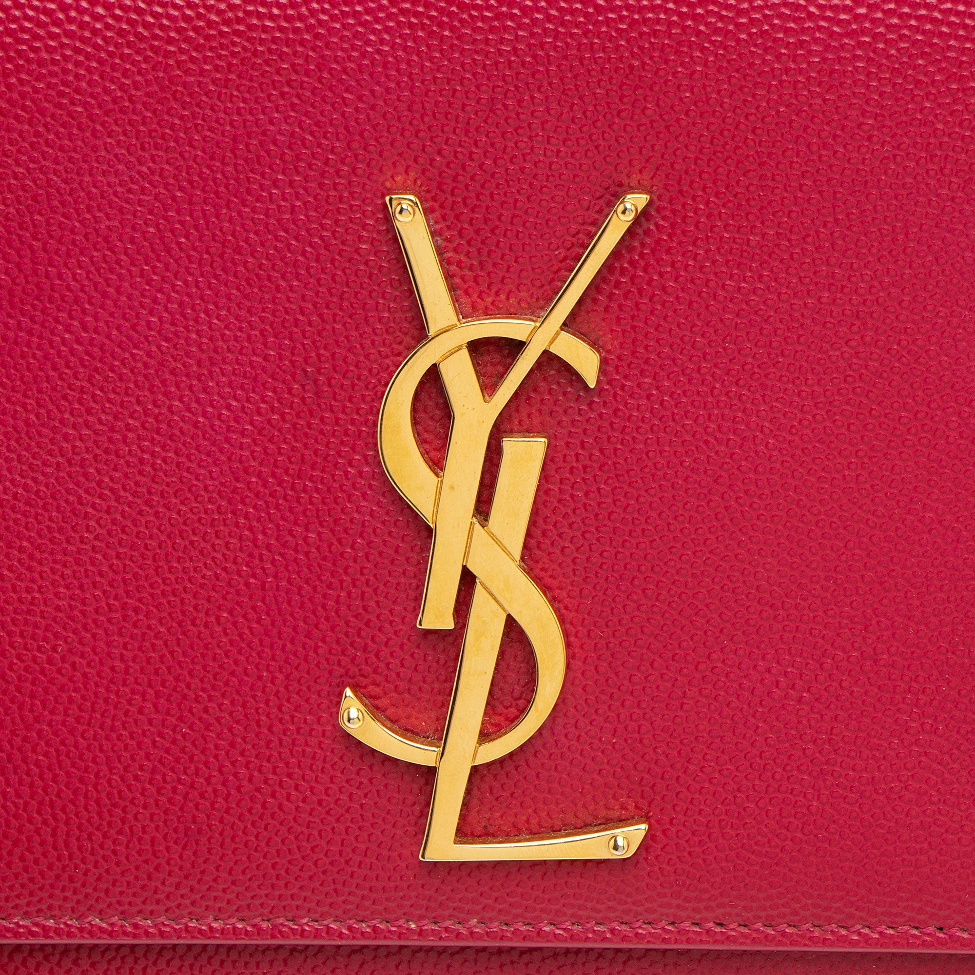 Saint Laurent Grain de Poudre Monogram Kate Clutch